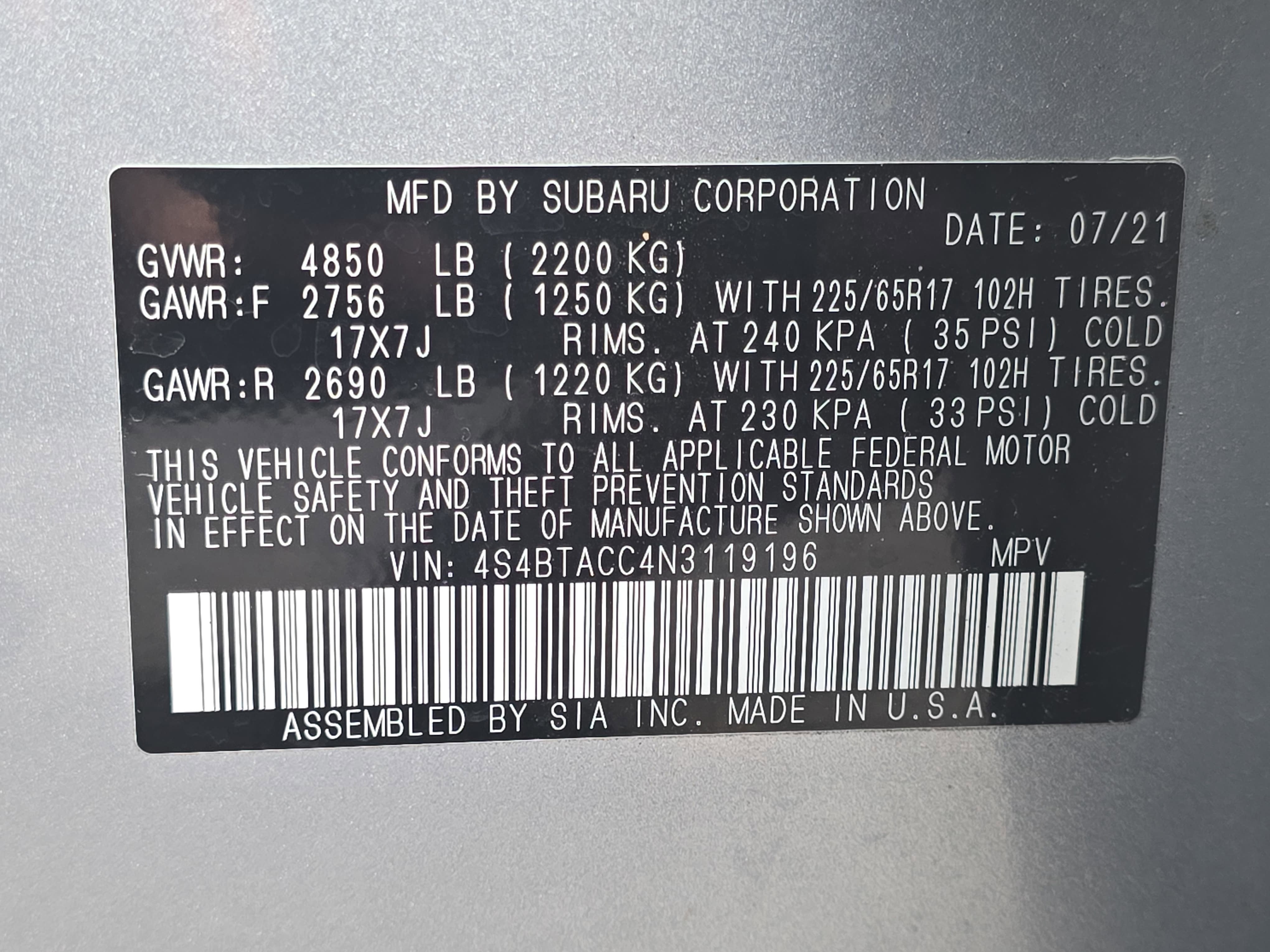 2022 Subaru Outback Premium