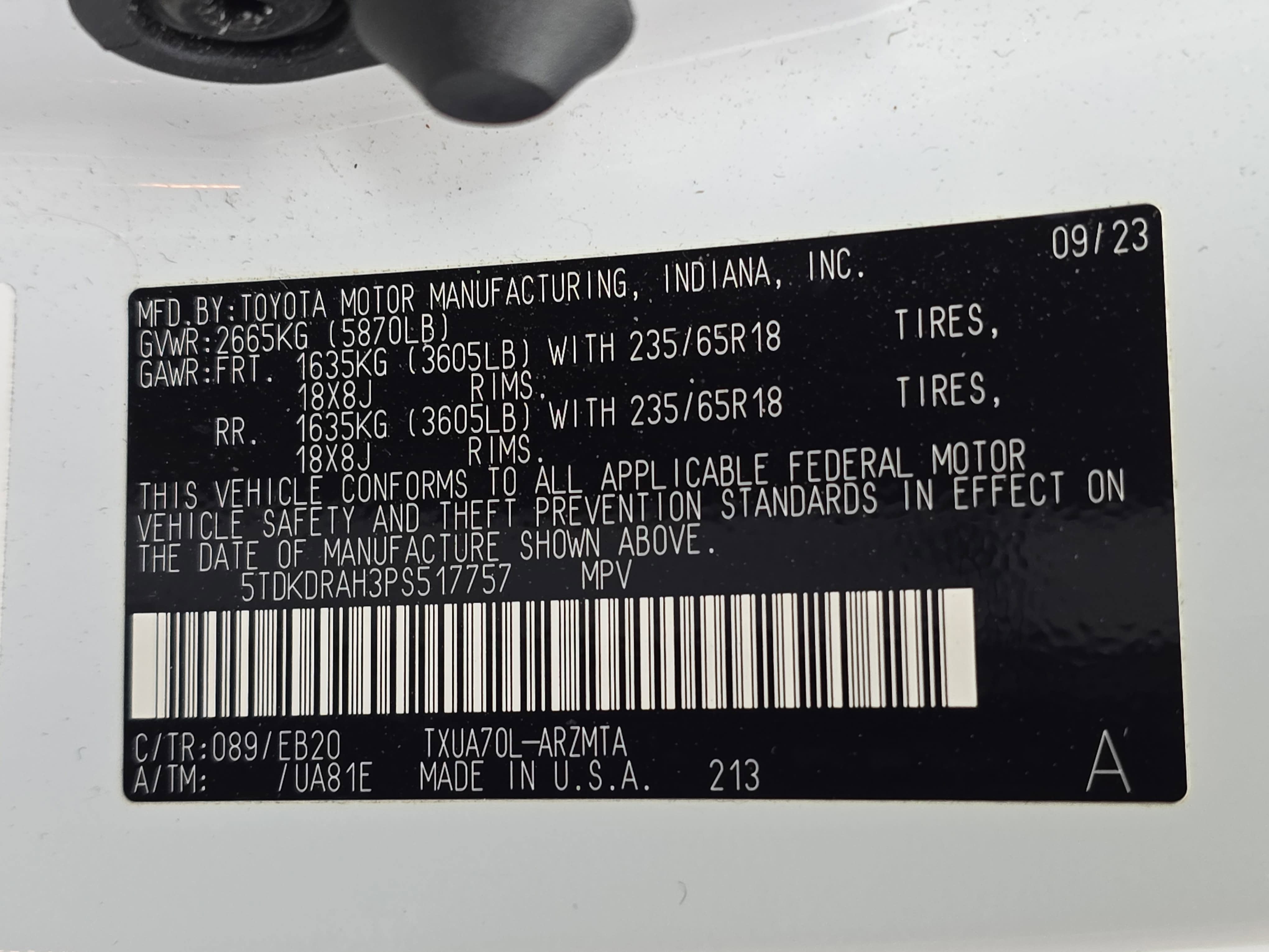 2023 Toyota Highlander L