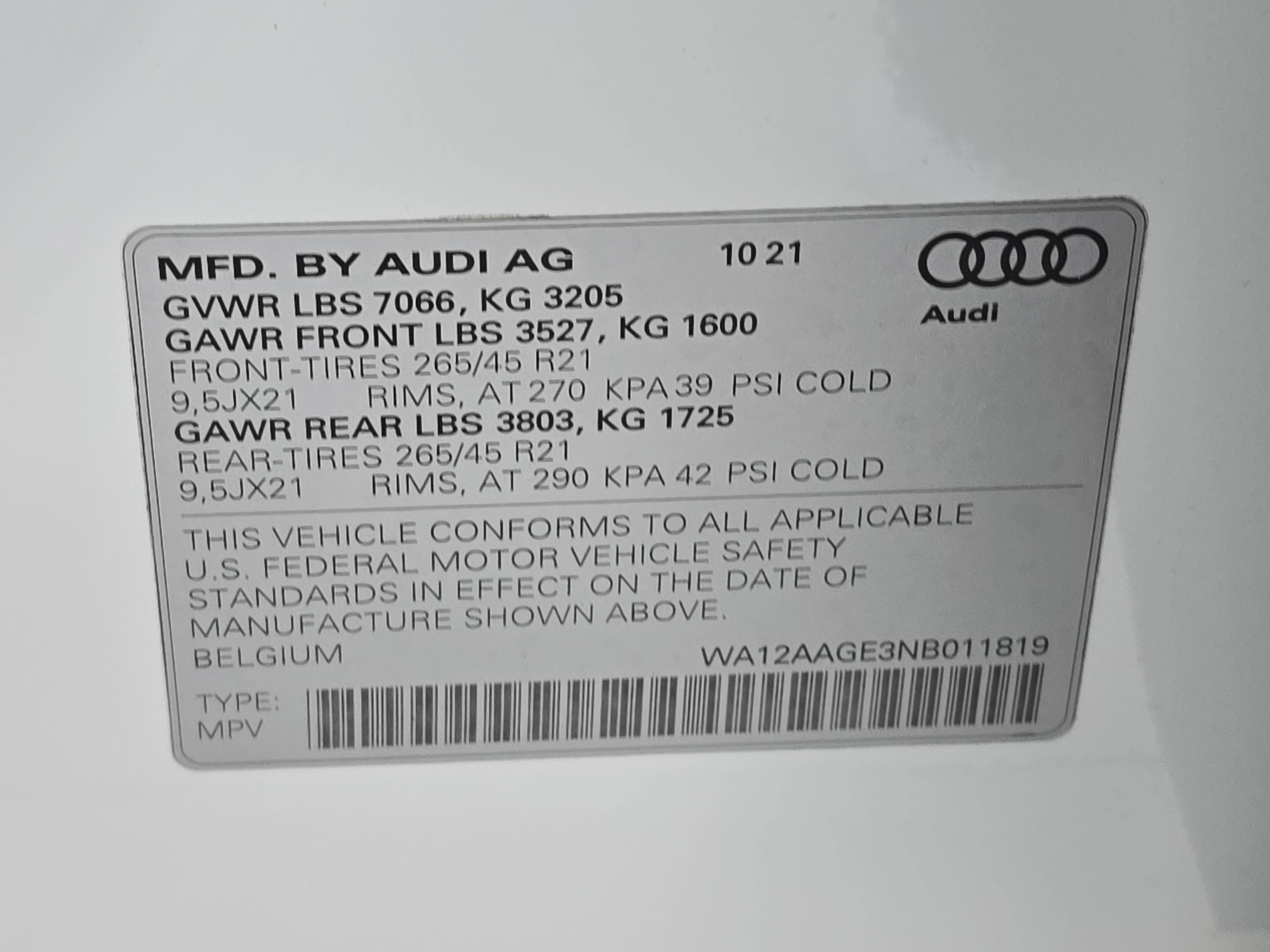 2022 Audi e-tron Sportback S line Premium Plus