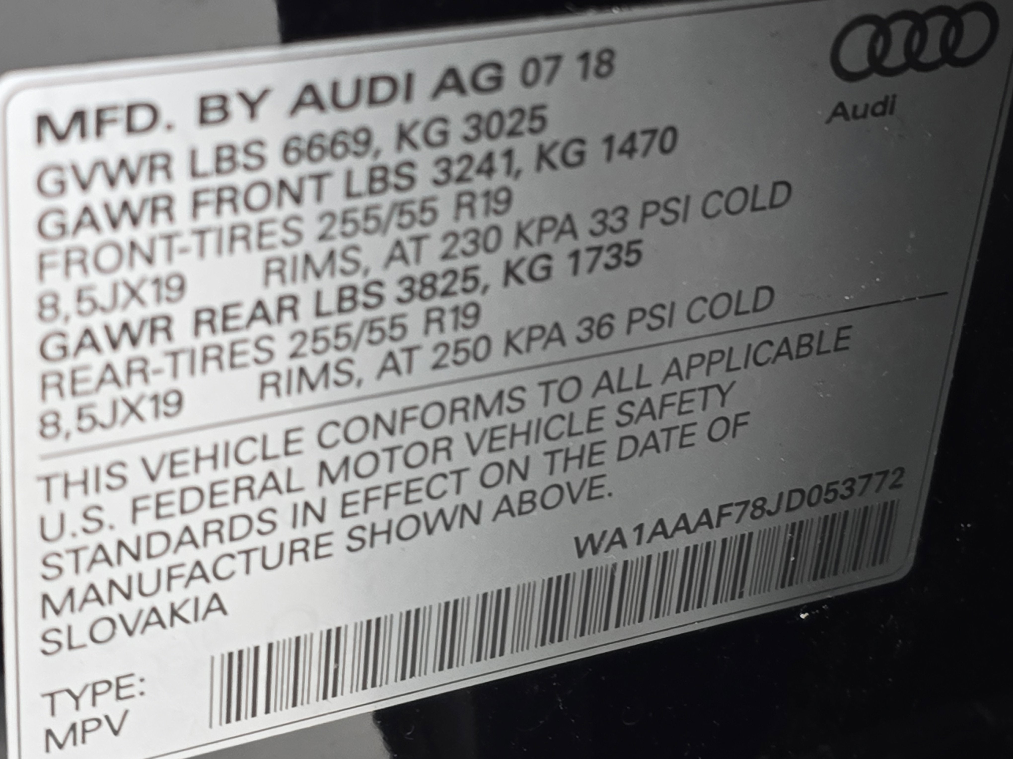 2018 Audi Q7 Premium