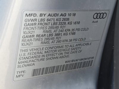 2019 Audi Q8 Premium Plus