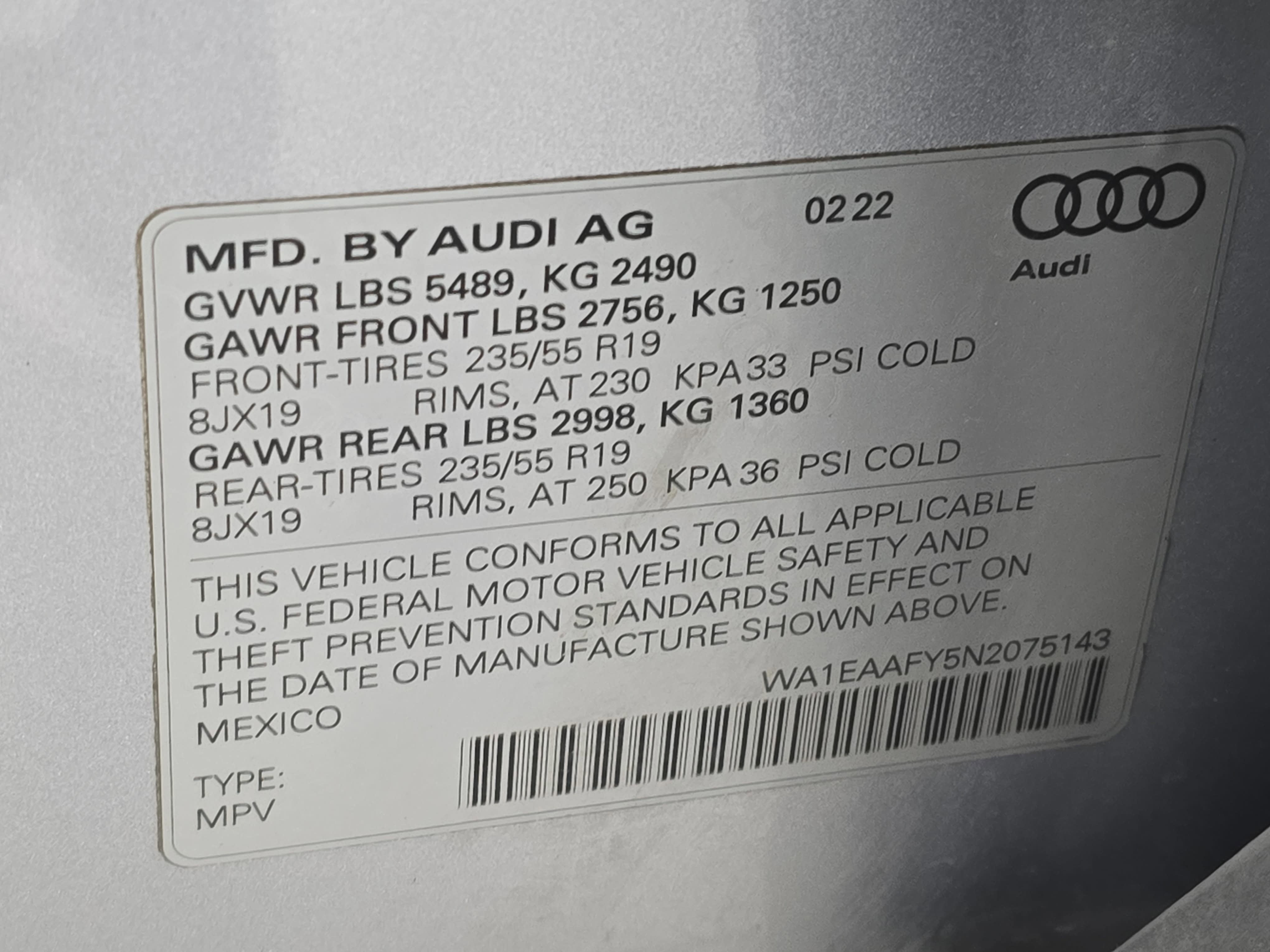 2022 Audi Q5 S line Premium Plus