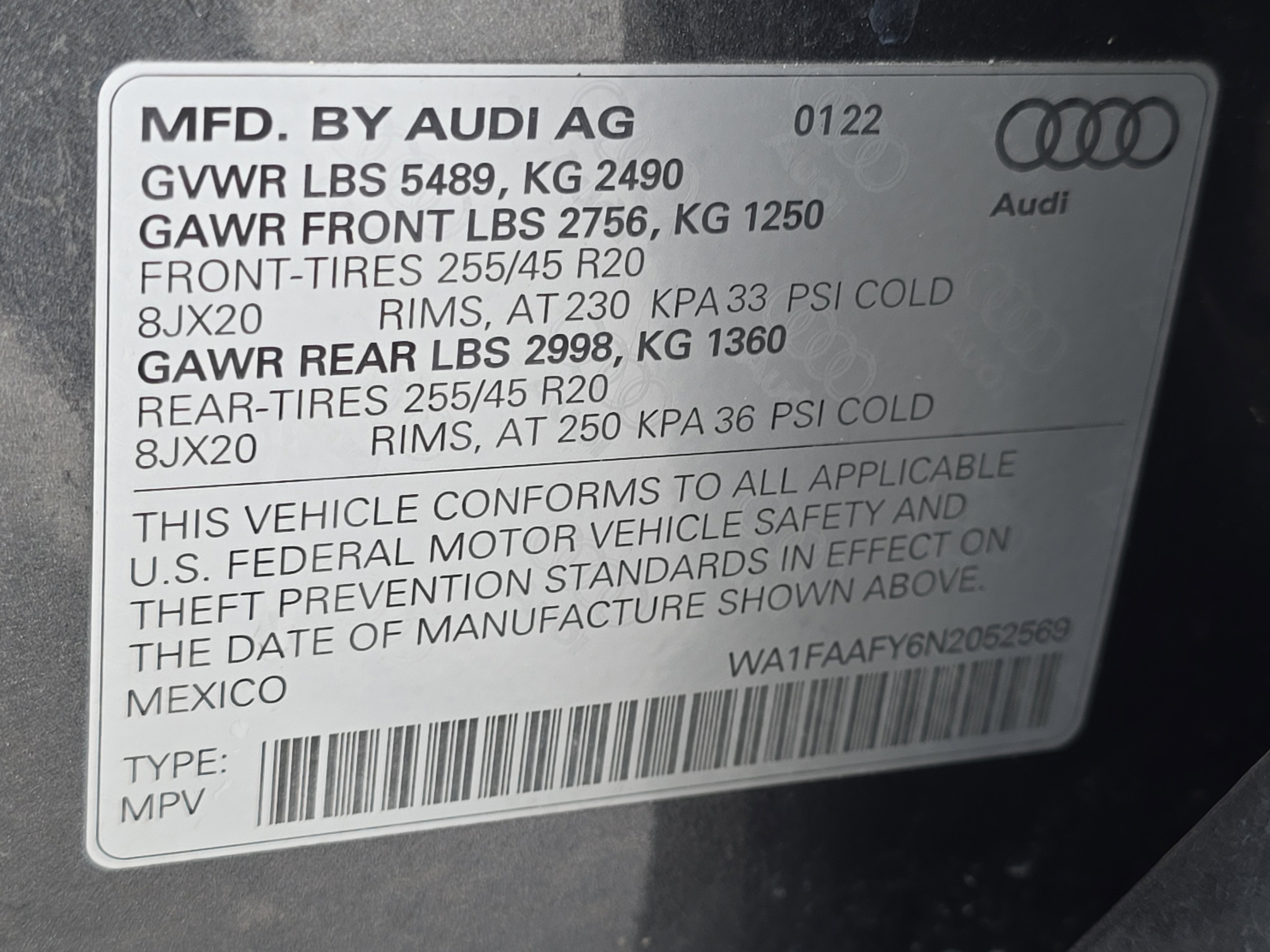 2022 Audi Q5 S line Prestige