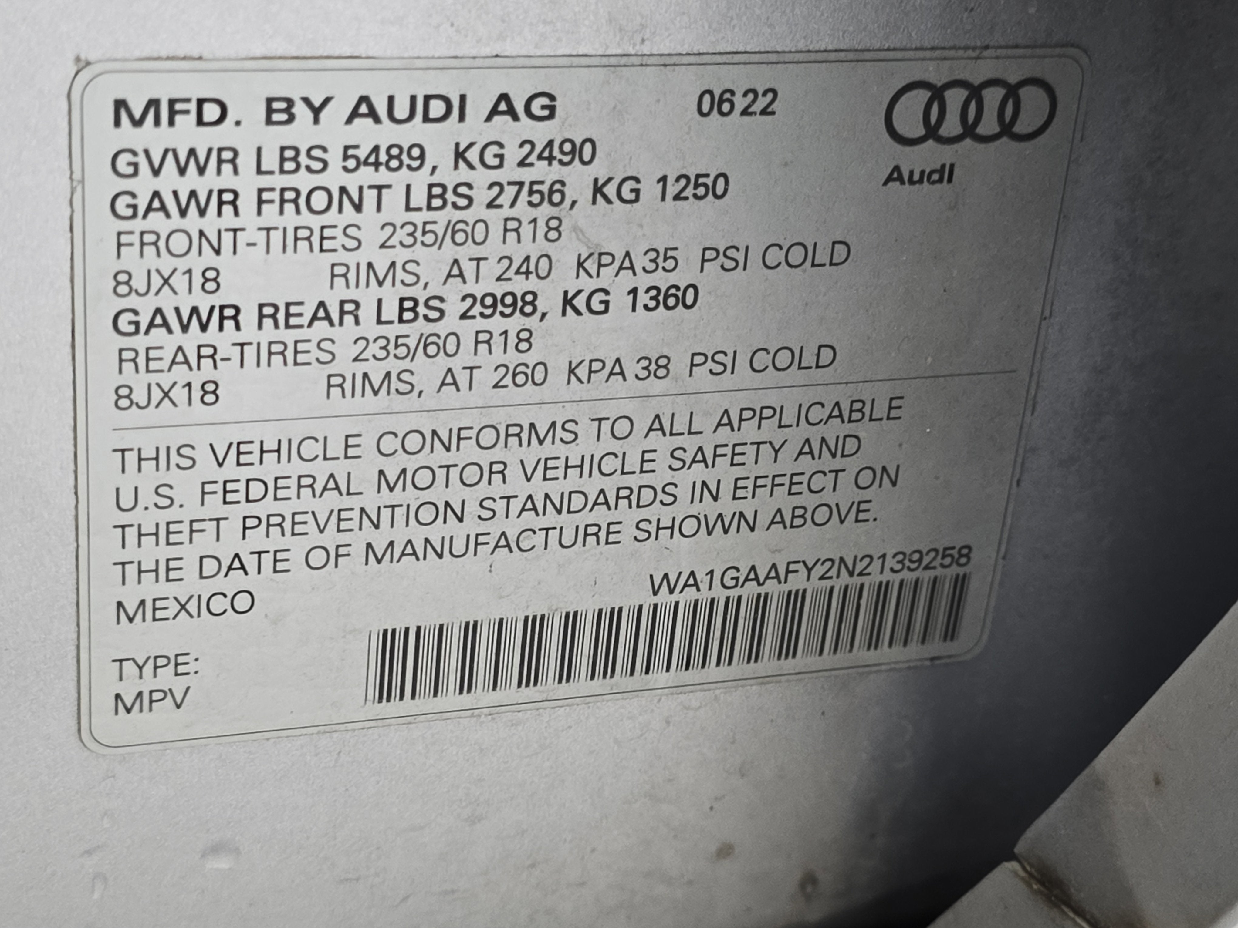 2022 Audi Q5 S line Premium