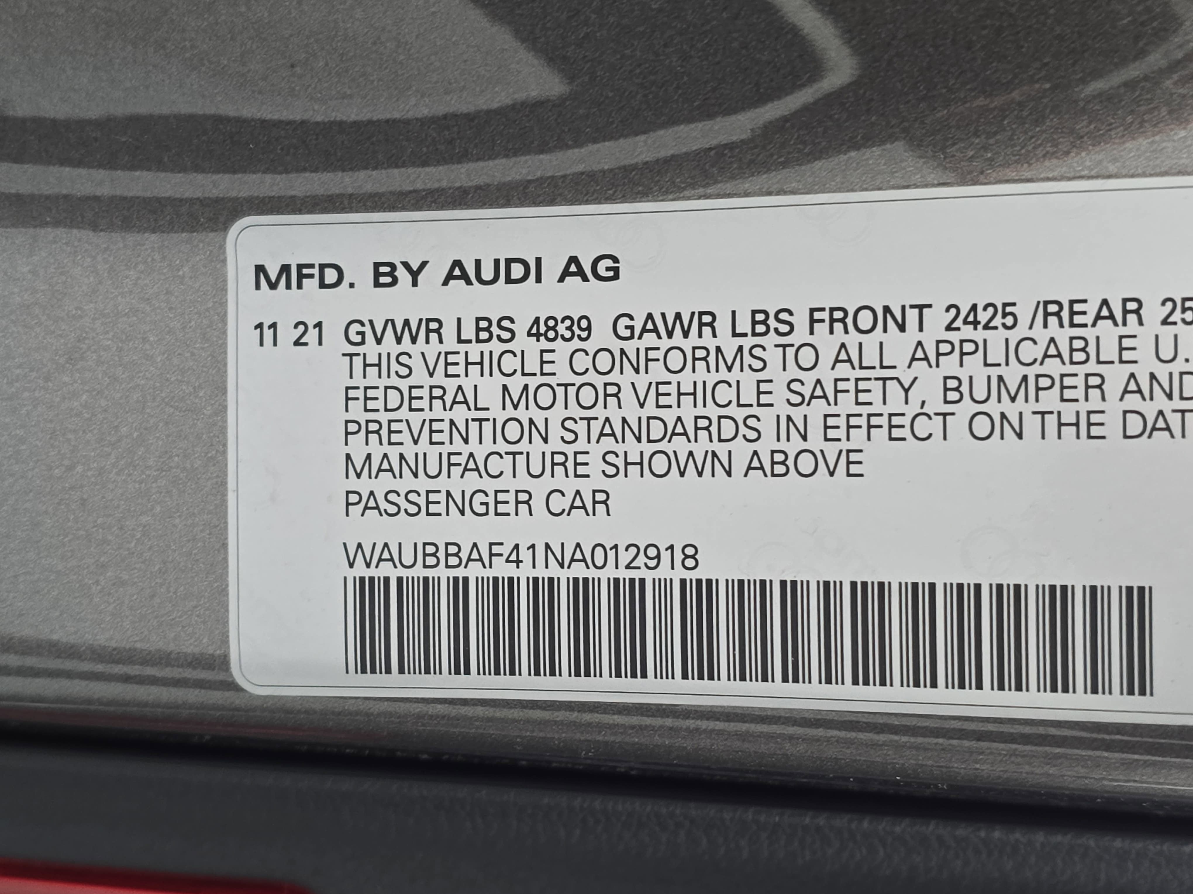 2022 Audi A4 Sedan Premium Plus