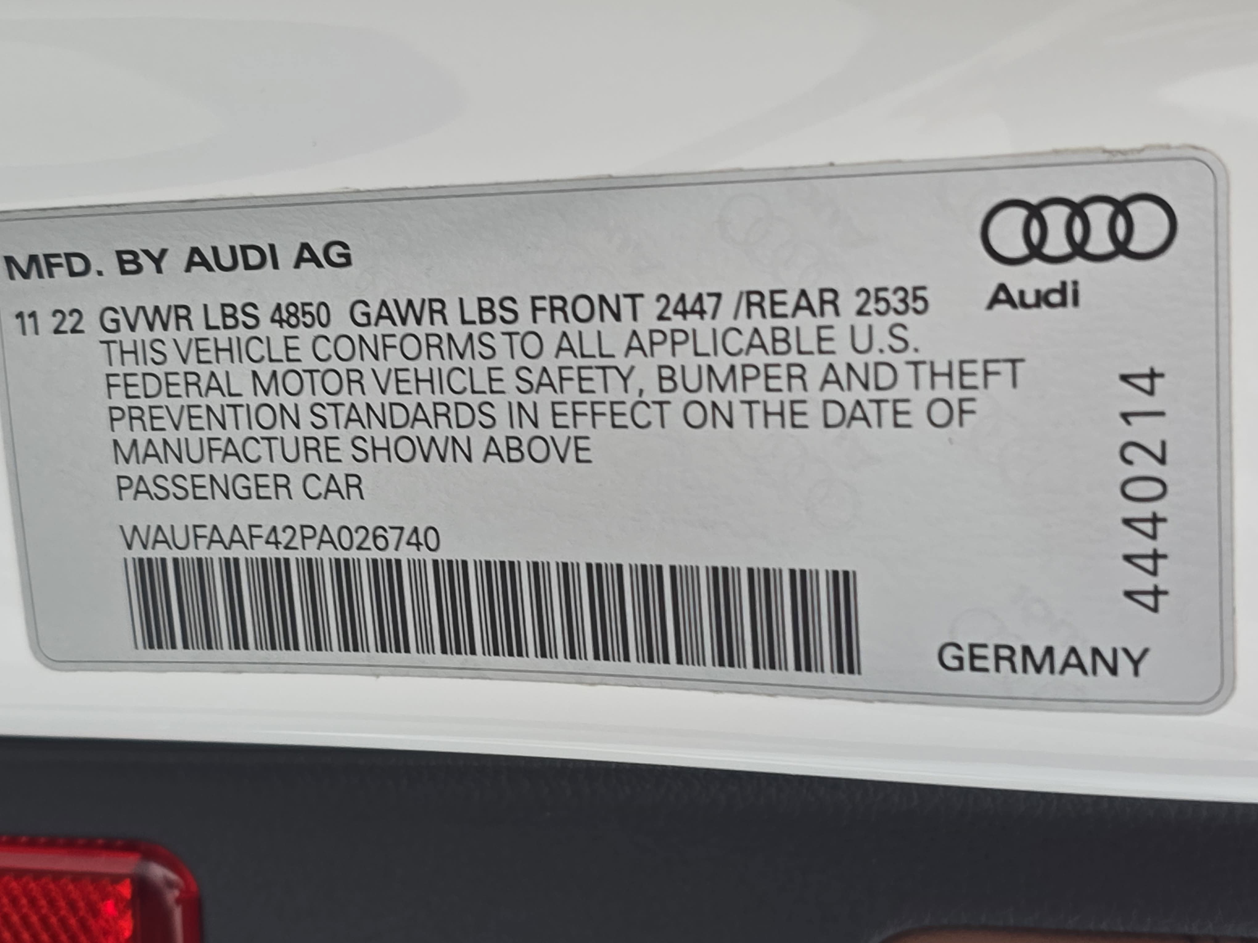 2023 Audi A4 Sedan S line Prestige
