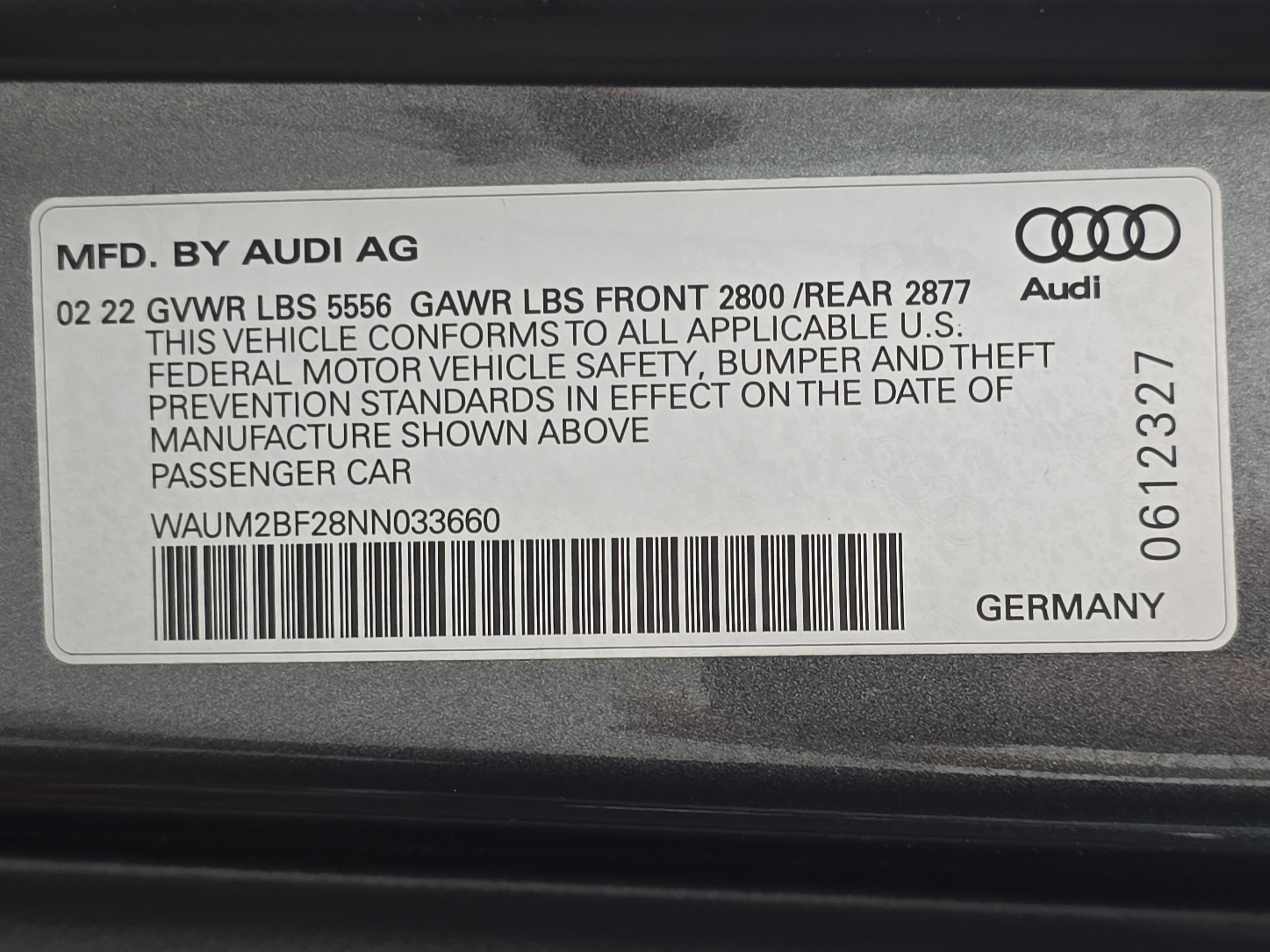2022 Audi A6 Sedan Prestige