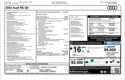 2023 Audi RS Q8 4.0T