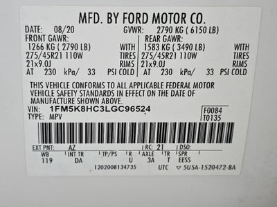 2020 Ford Explorer Platinum