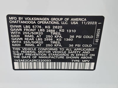 2024 Volkswagen Atlas Cross Sport 2.0T SEL R-Line