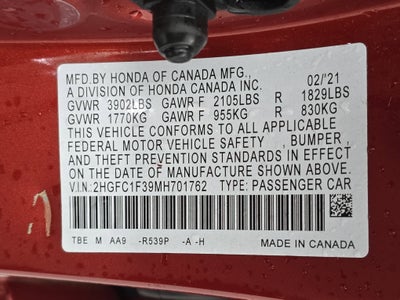 2021 Honda Civic Sedan EX
