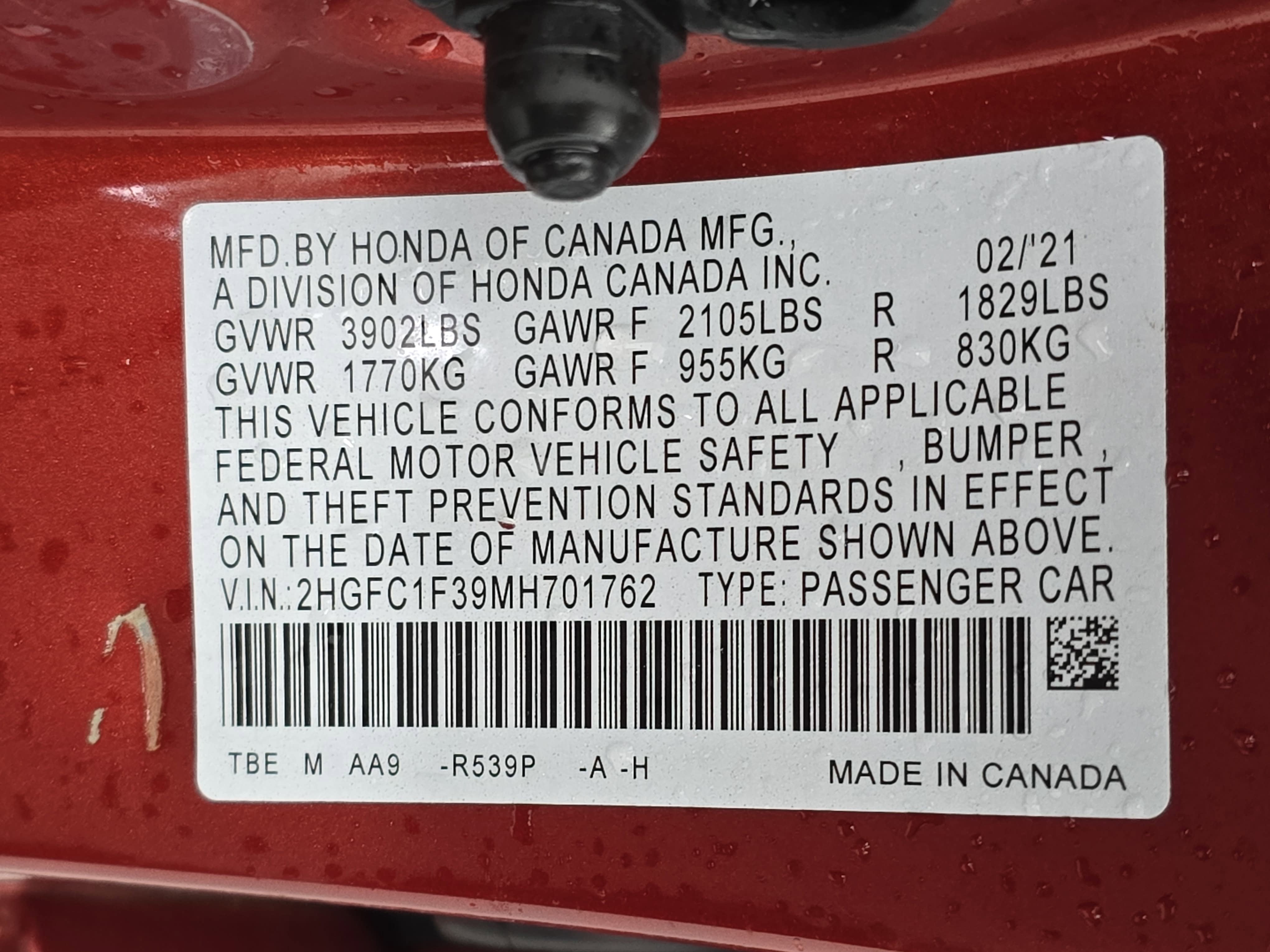 2021 Honda Civic Sedan EX