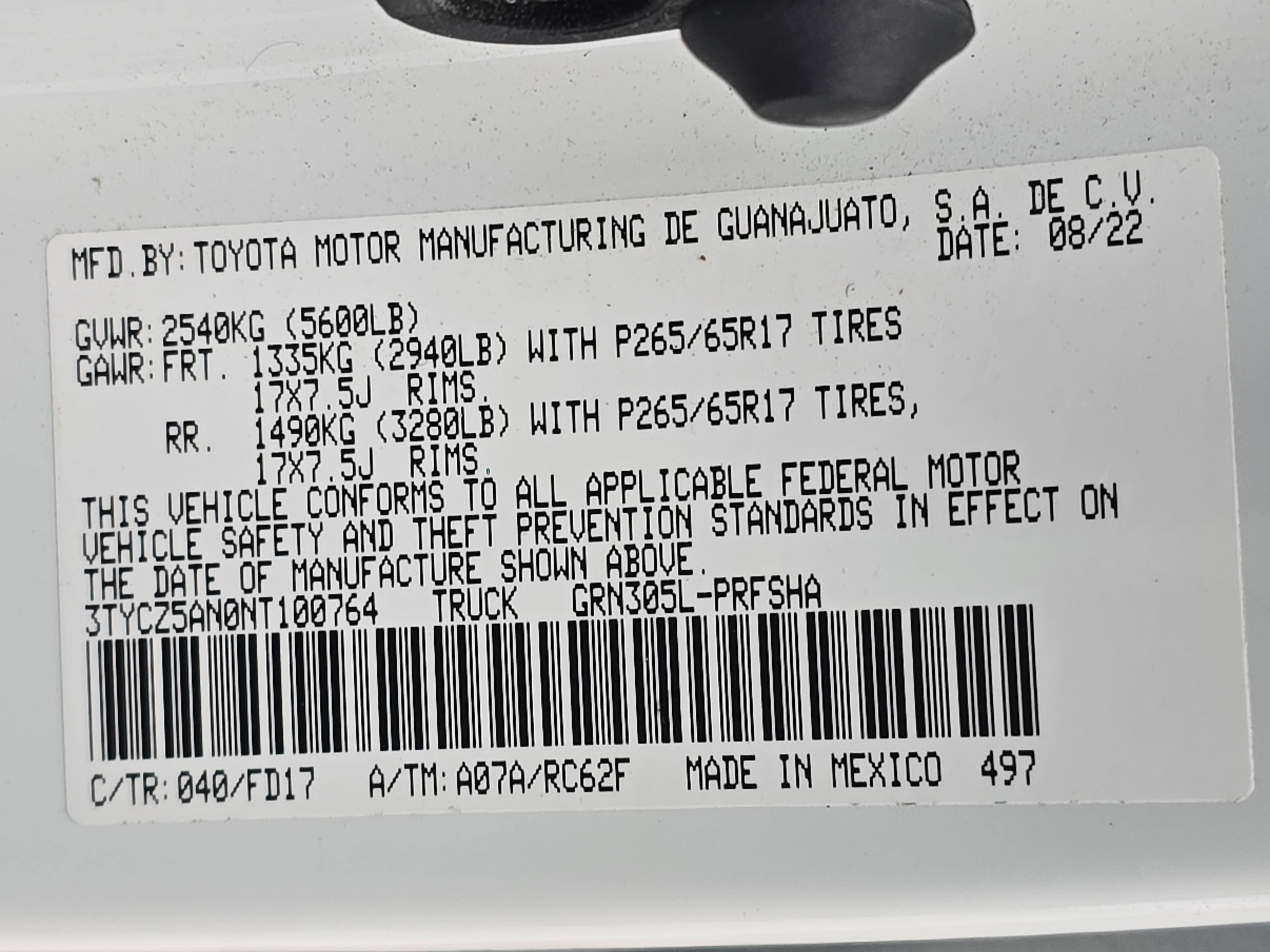 2022 Toyota Tacoma 4WD TRD Sport