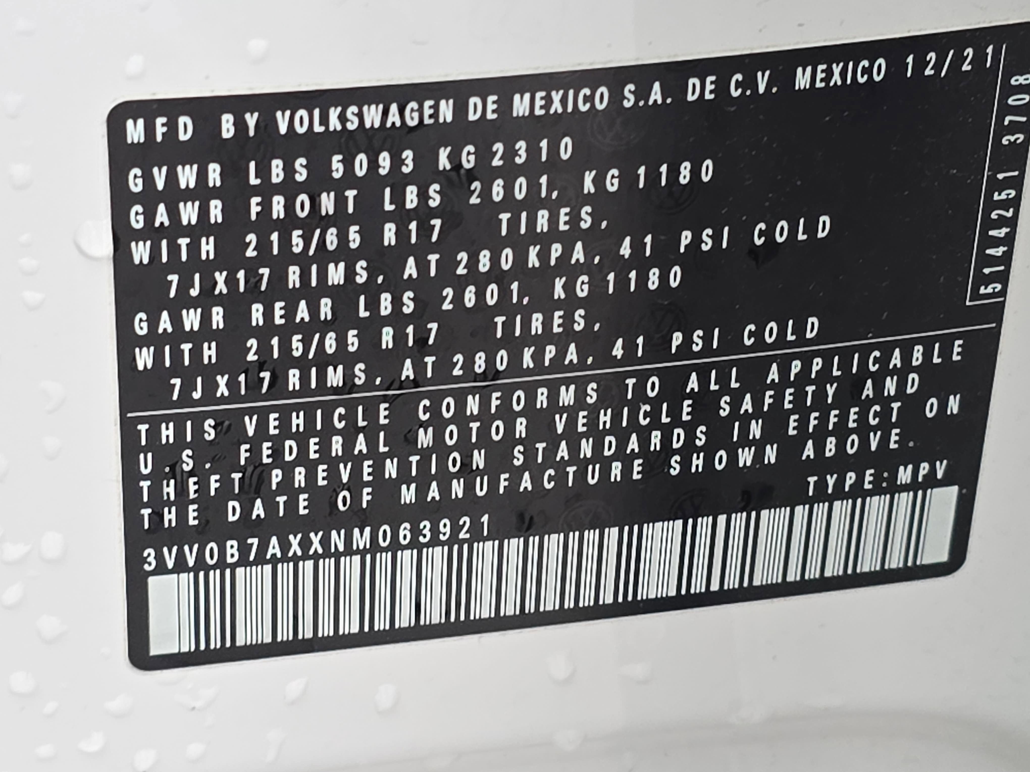 2022 Volkswagen Tiguan S