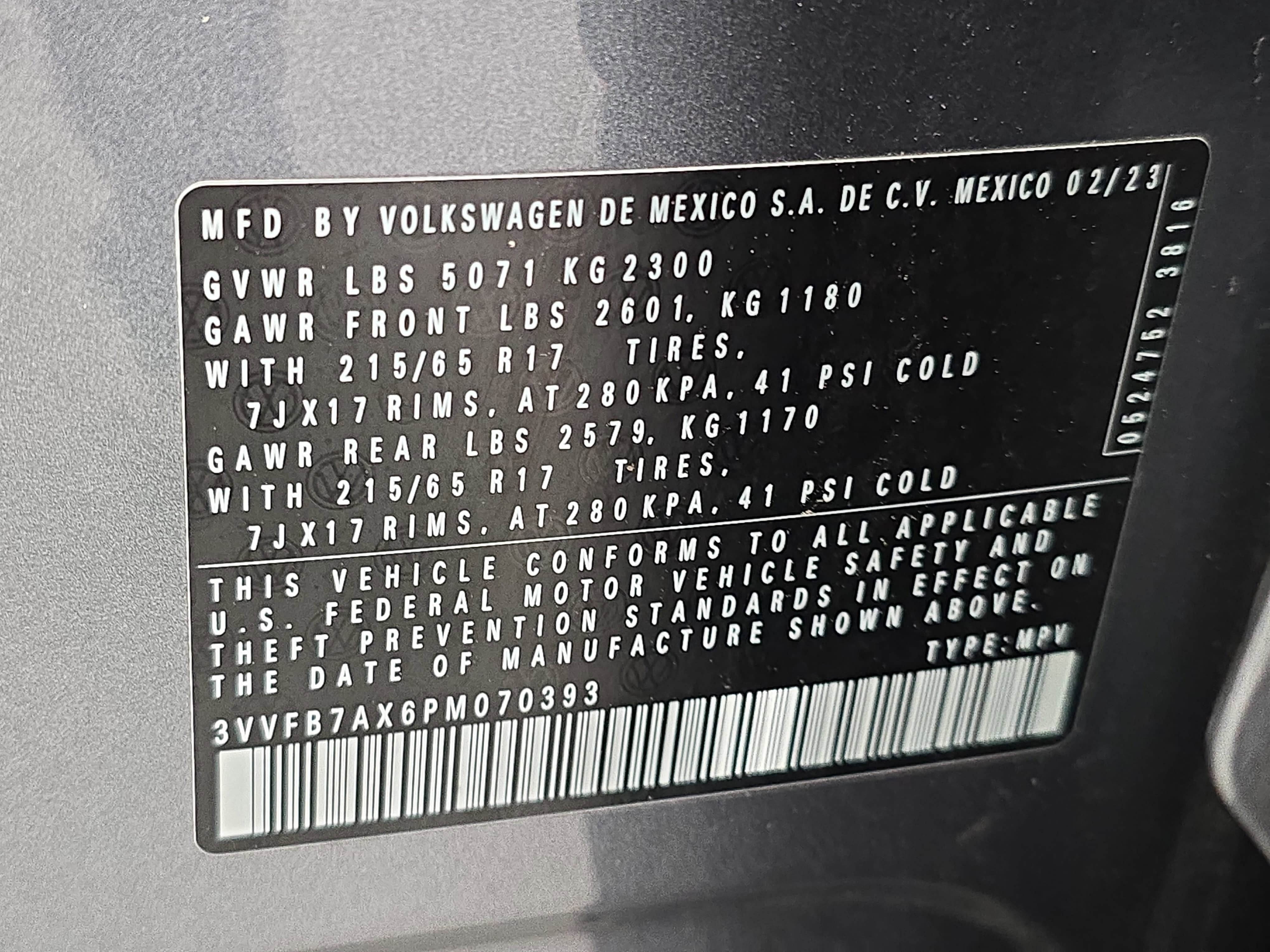 2023 Volkswagen Tiguan S