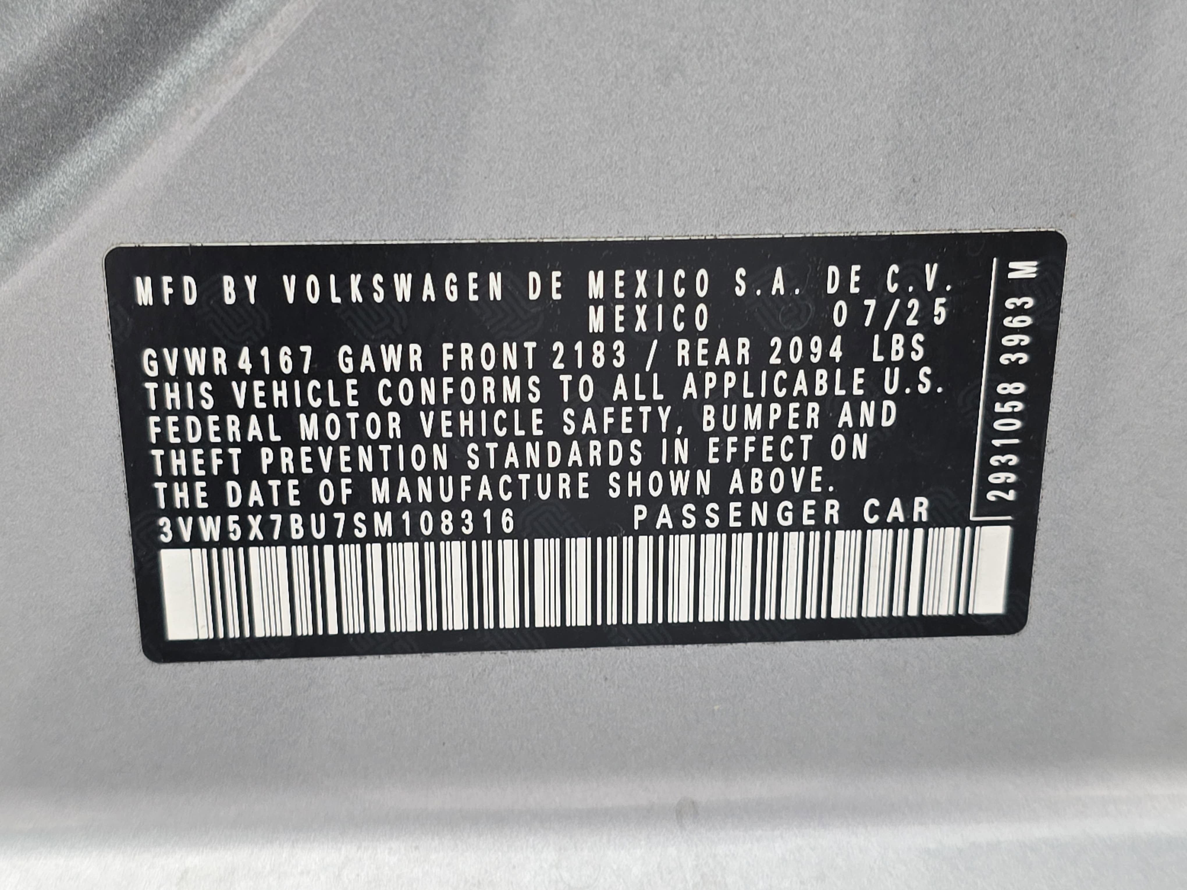 2025 Volkswagen Jetta S