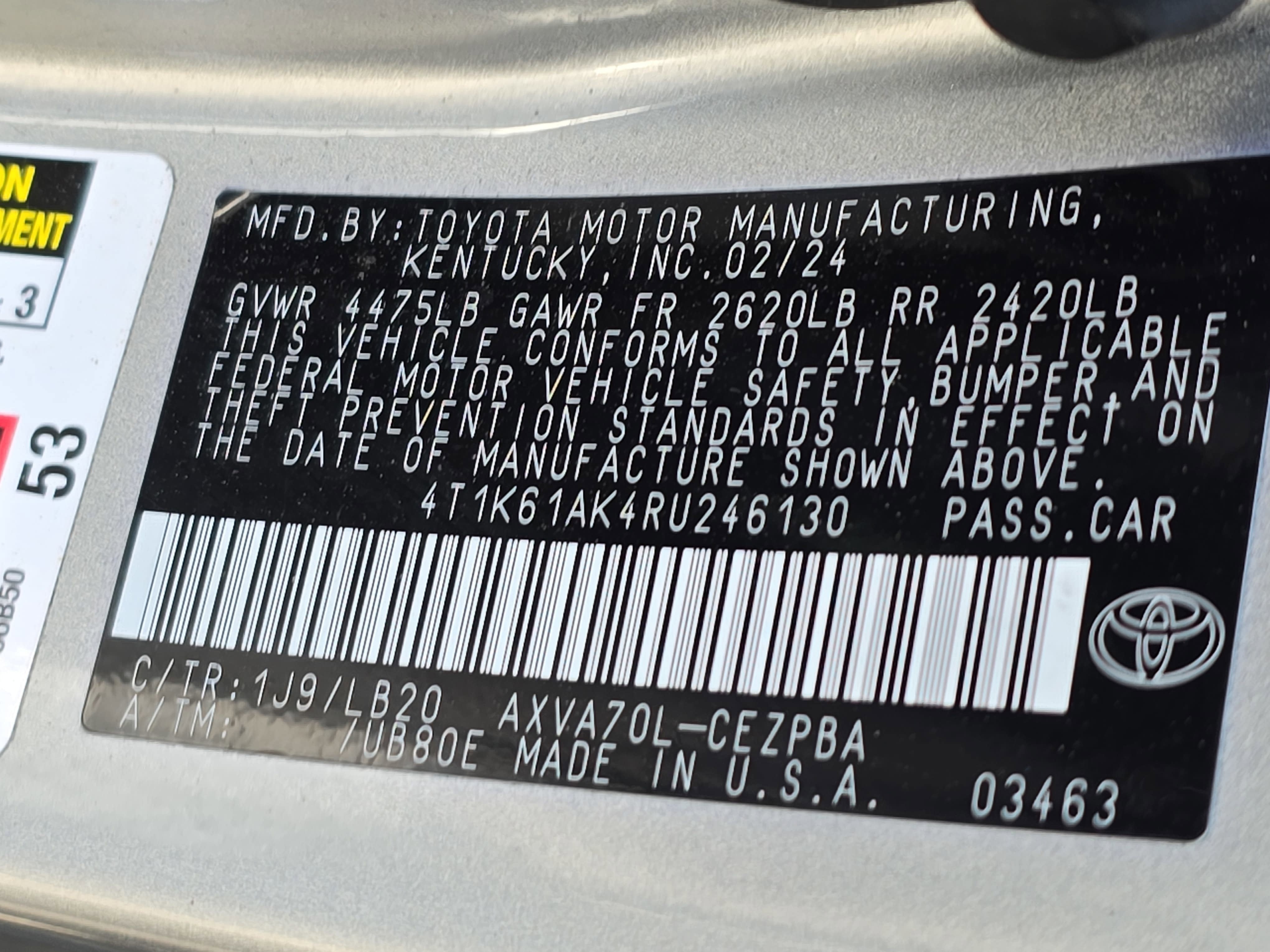 2024 Toyota Camry XSE