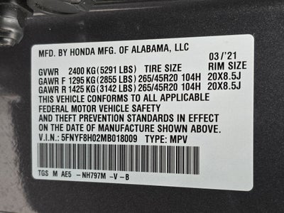 2021 Honda Passport Elite