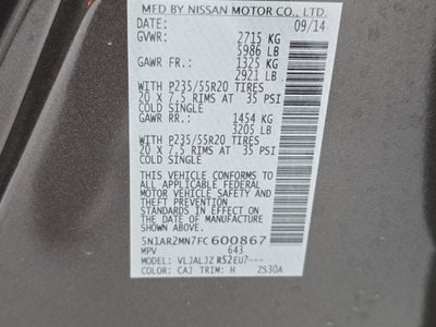 2015 Nissan Pathfinder Platinum