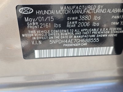 2016 Hyundai Elantra Value Edition