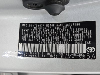 2018 Toyota Corolla LE