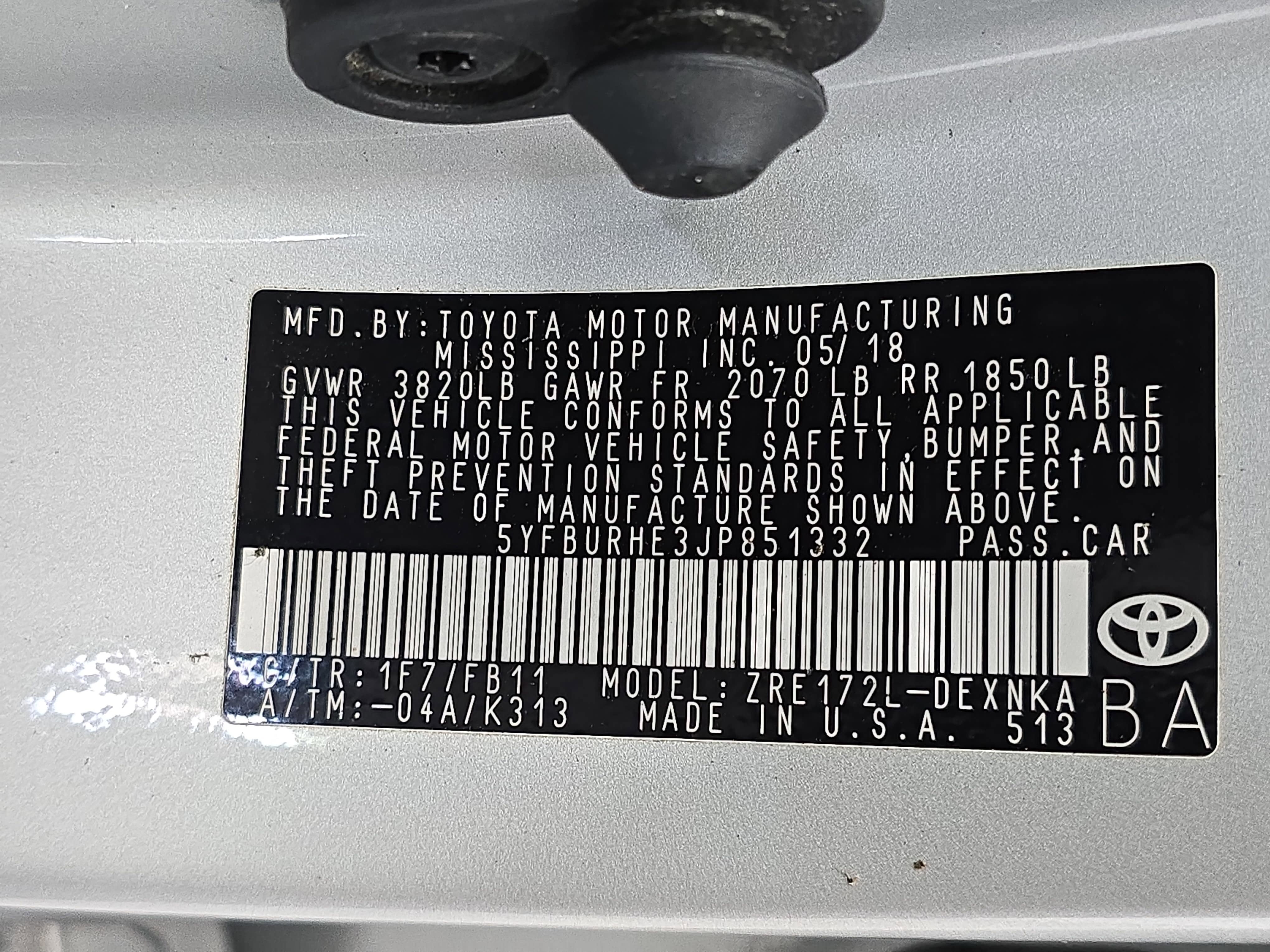 2018 Toyota Corolla LE