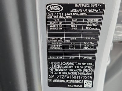 2022 Land Rover Range Rover Evoque R-Dynamic S