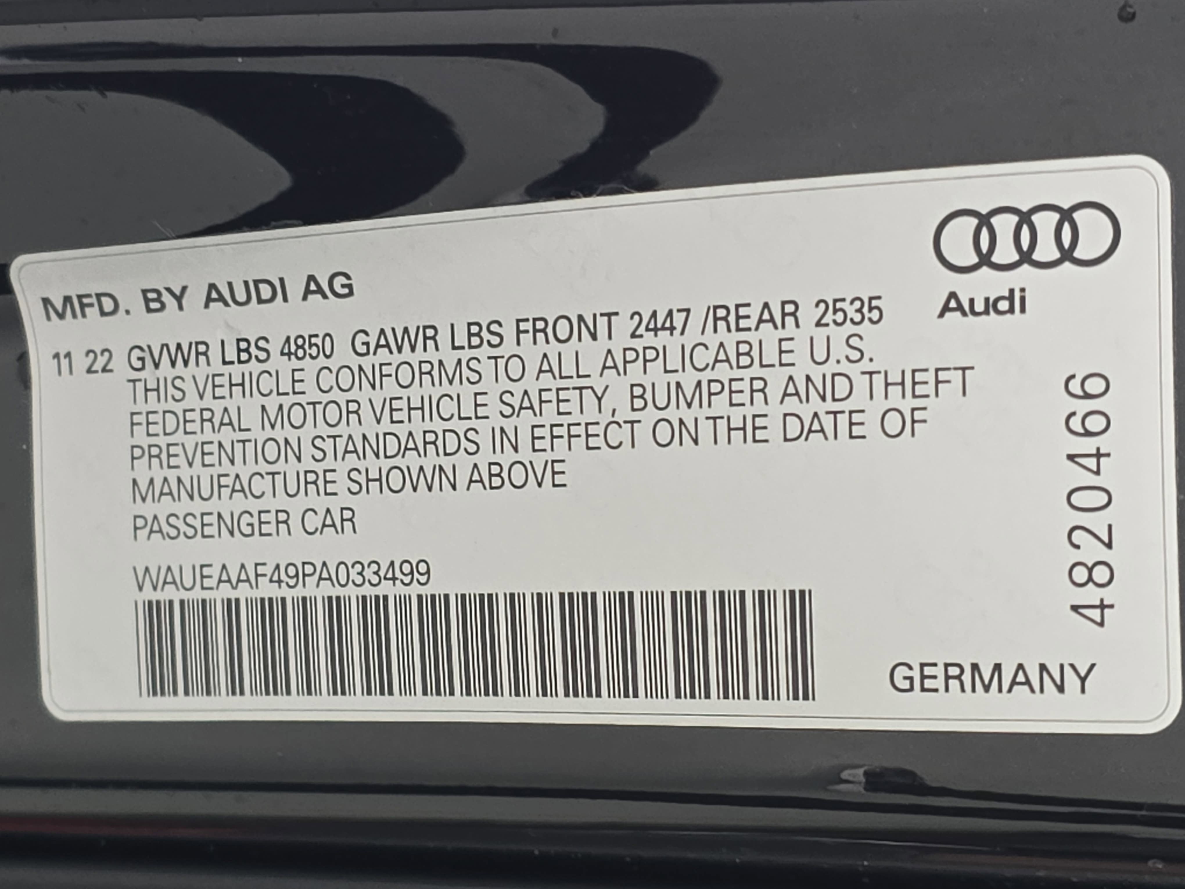 2023 Audi A4 Sedan S line Premium Plus