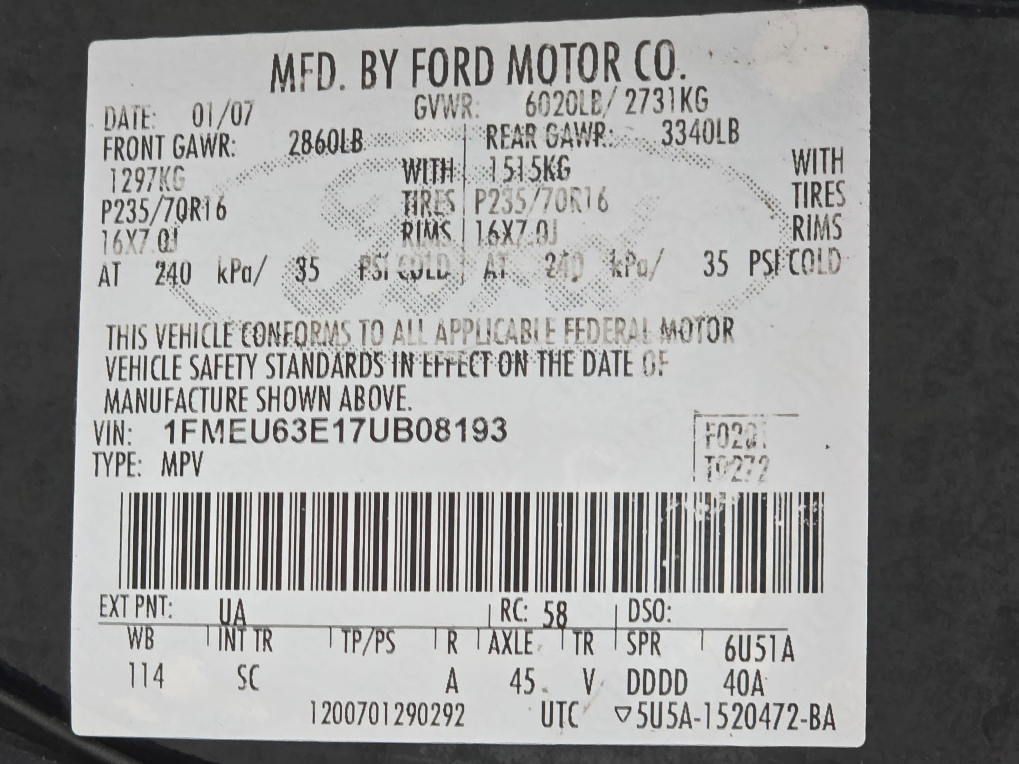 2007 Ford Explorer XLT