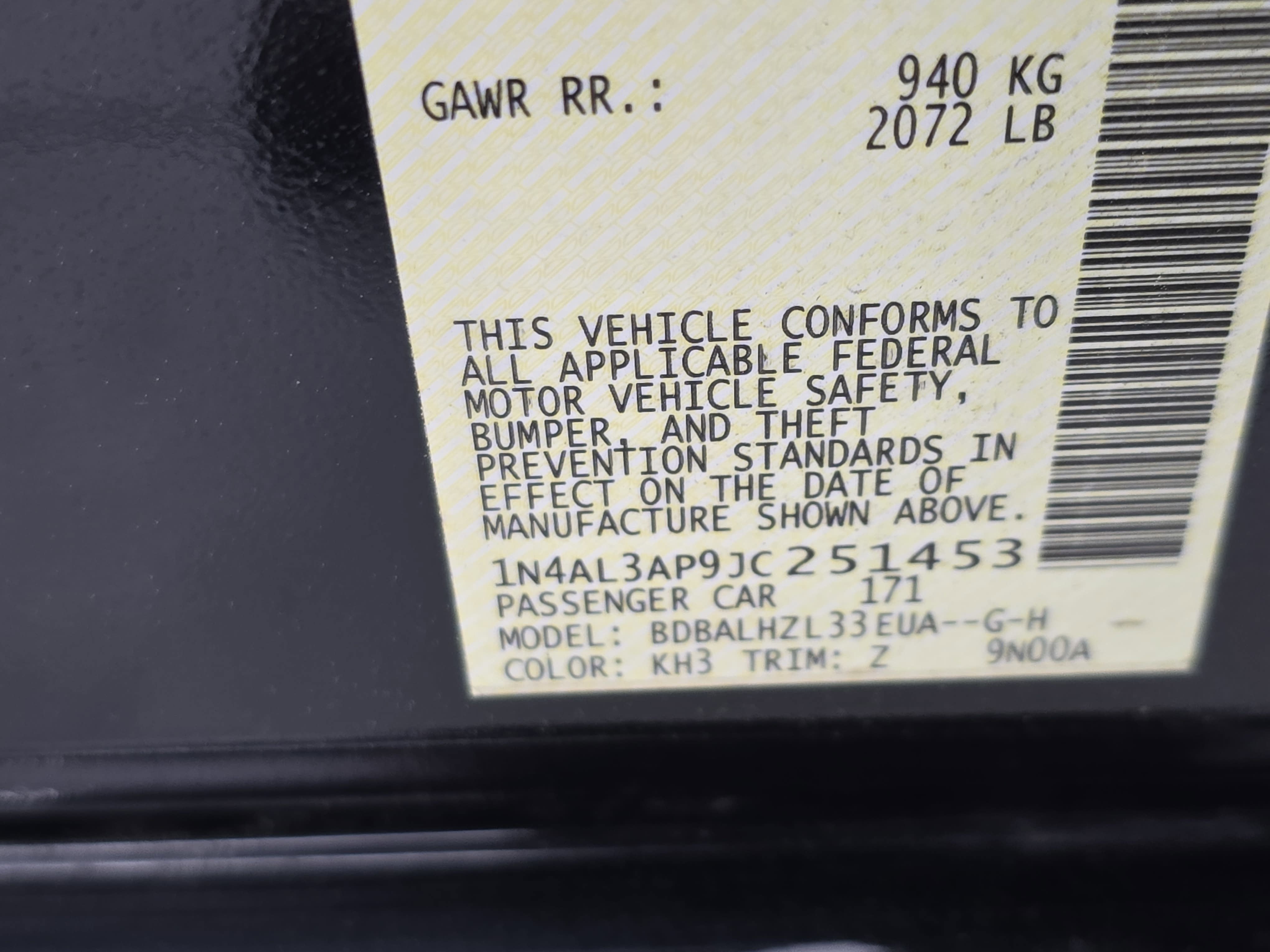 2018 Nissan Altima 2.5 SR