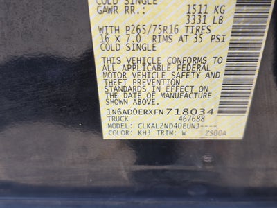 2015 Nissan Frontier Desert Runner