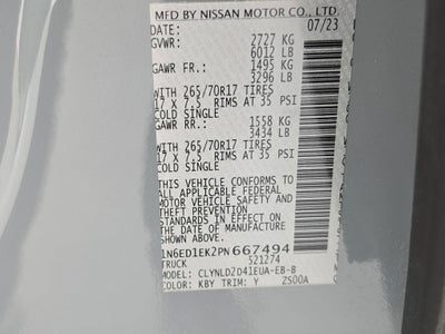 2023 Nissan Frontier PRO-4X