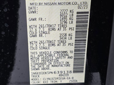 2023 Nissan Frontier PRO-4X