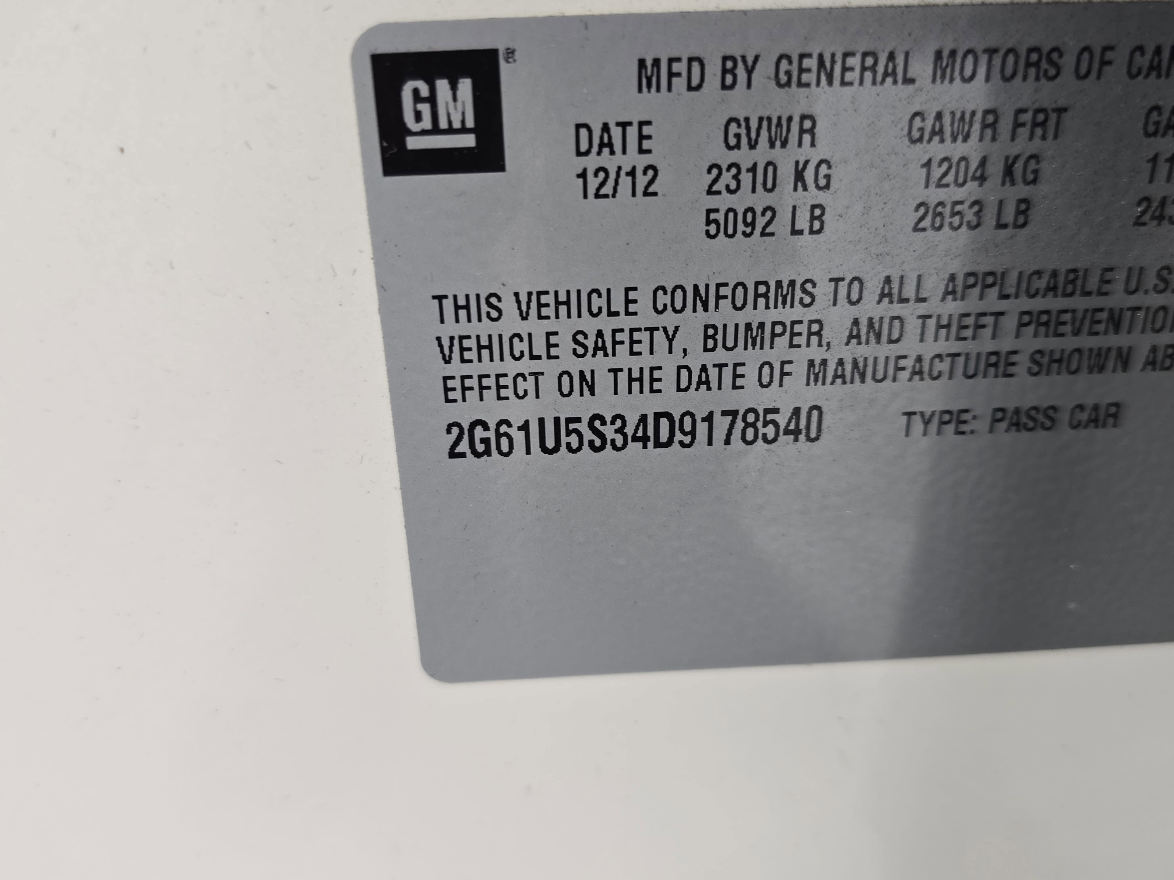 2013 Cadillac XTS Platinum