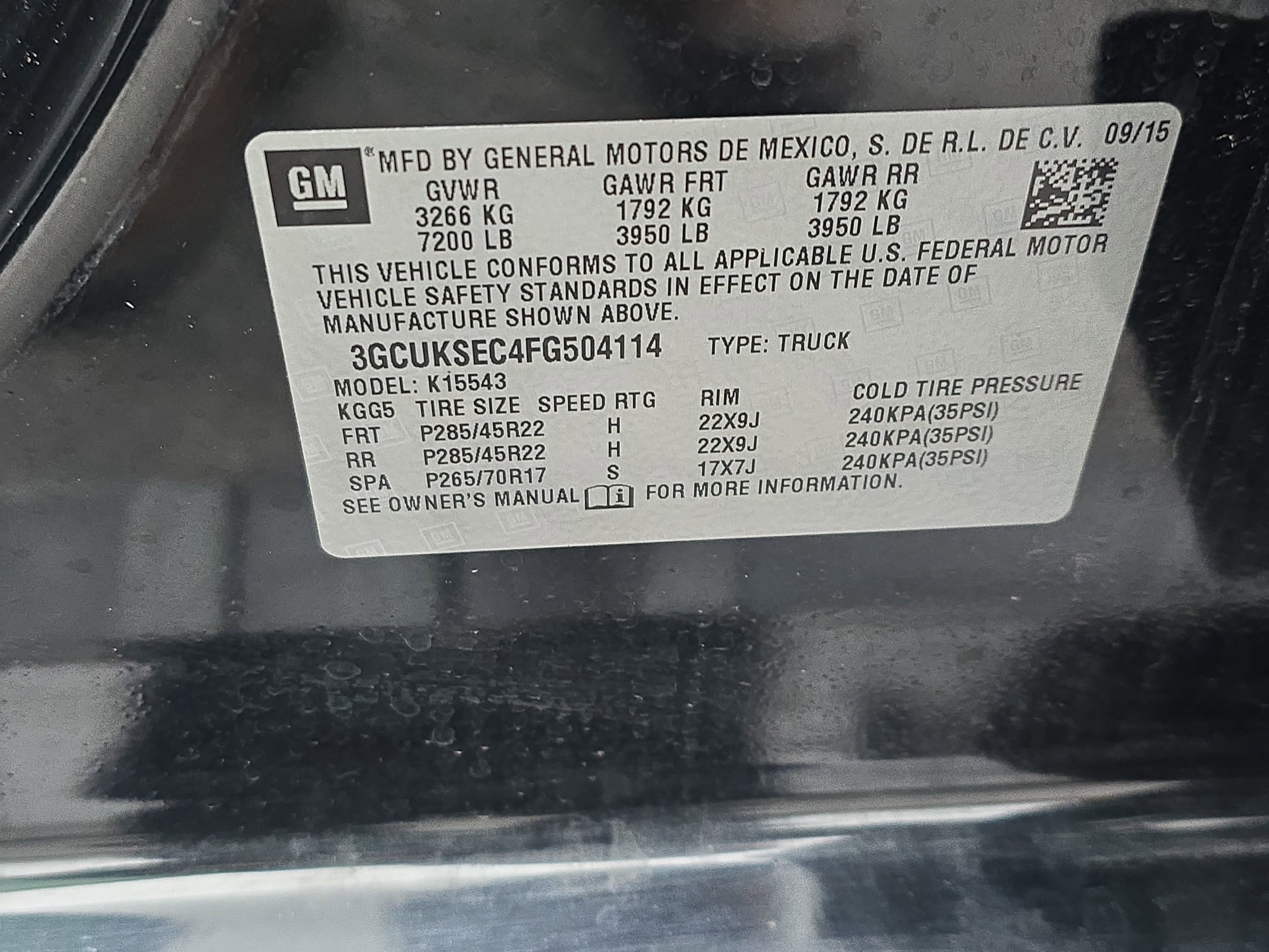 2015 Chevrolet Silverado 1500 LTZ