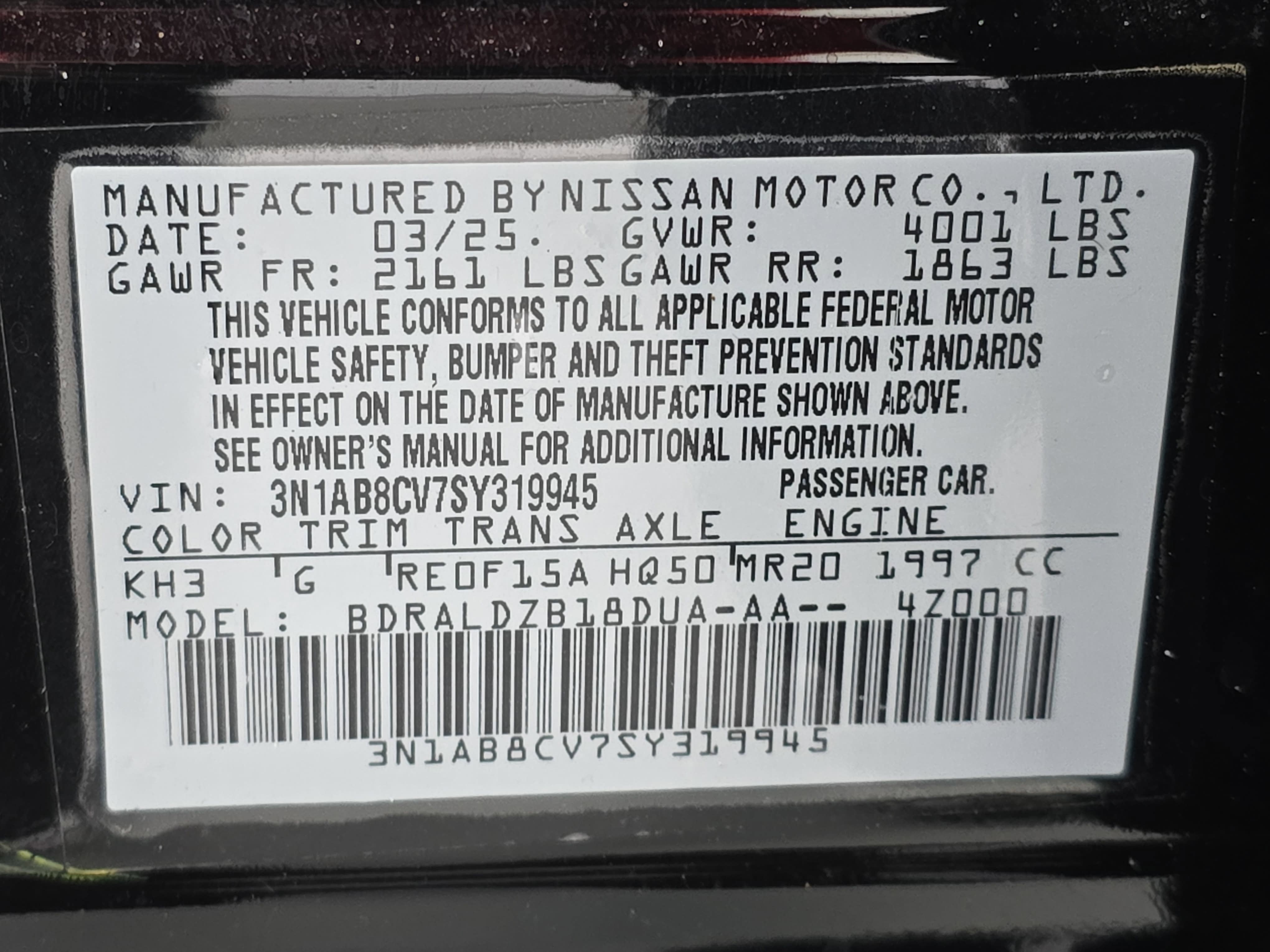 2025 Nissan Sentra SV