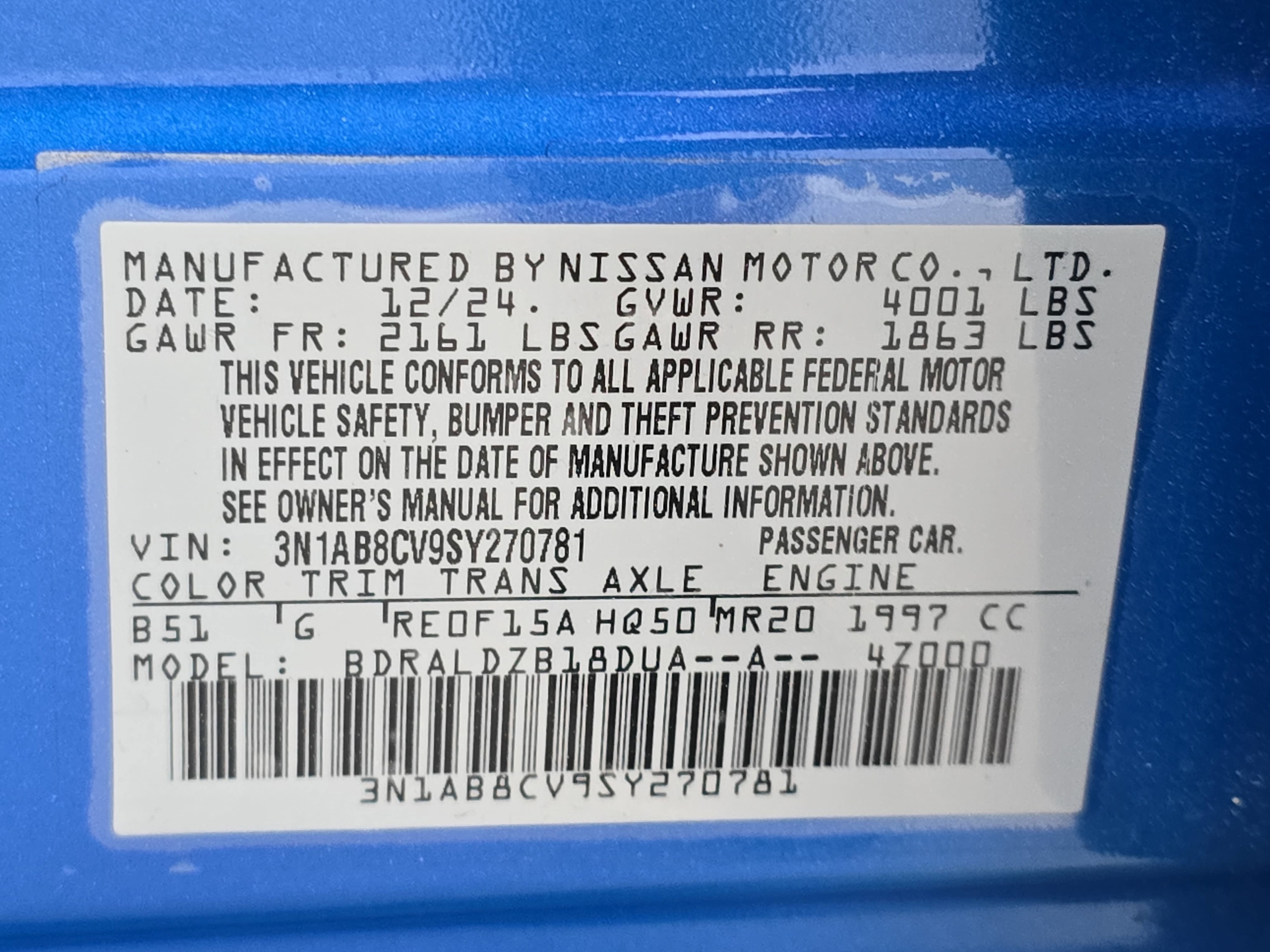 2025 Nissan Sentra SV