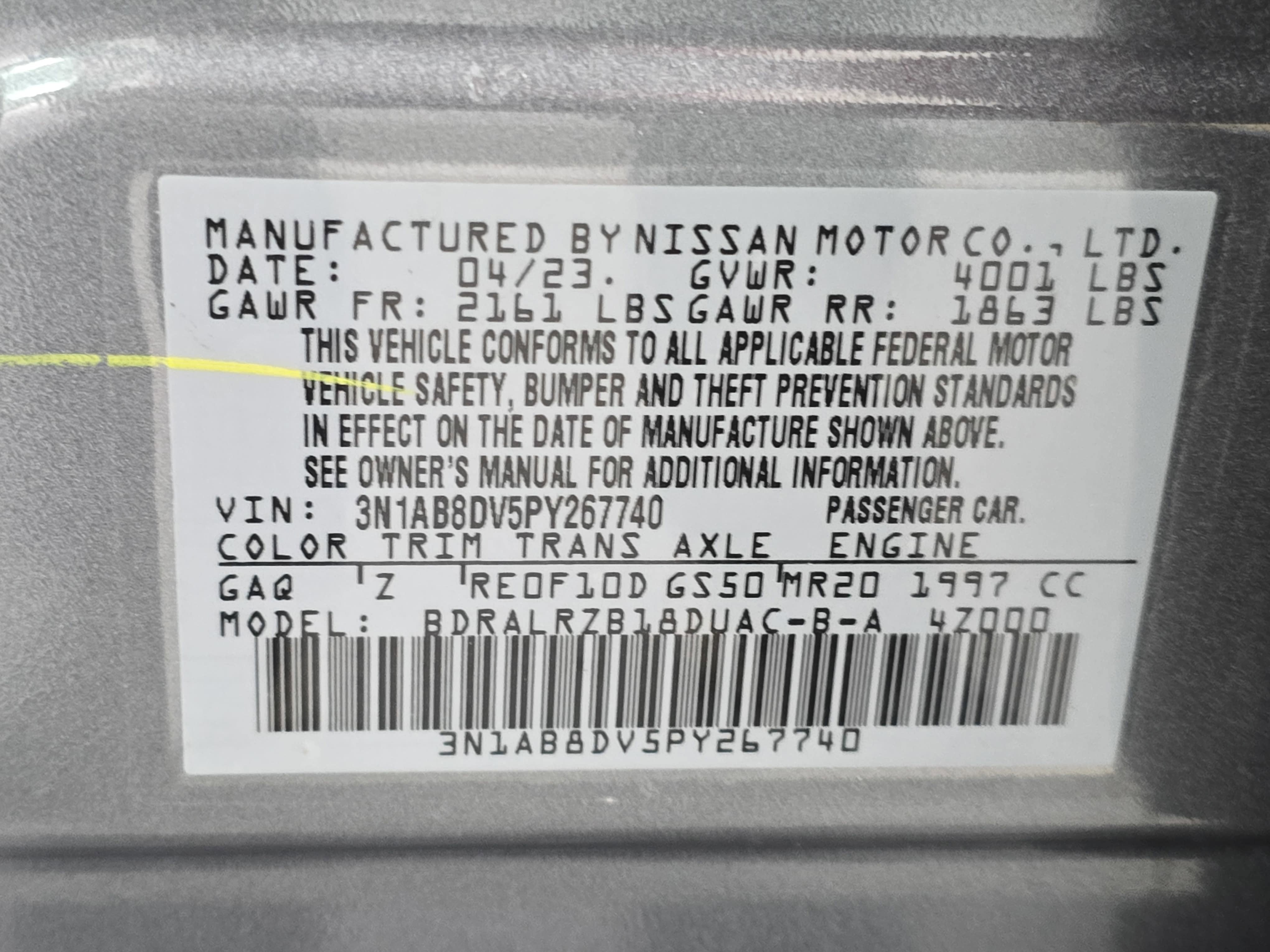 2023 Nissan Sentra SR
