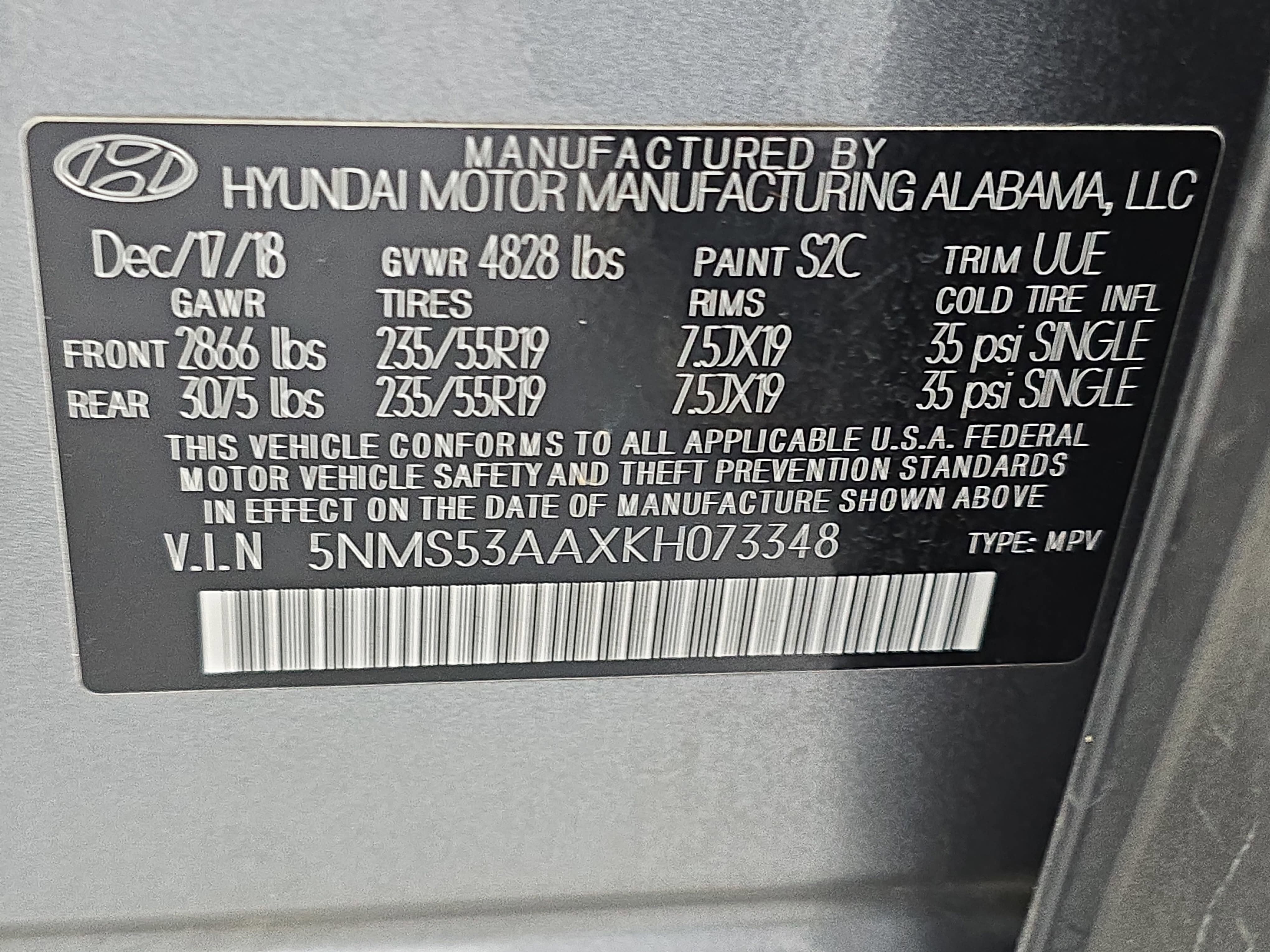 2019 Hyundai Santa Fe Limited