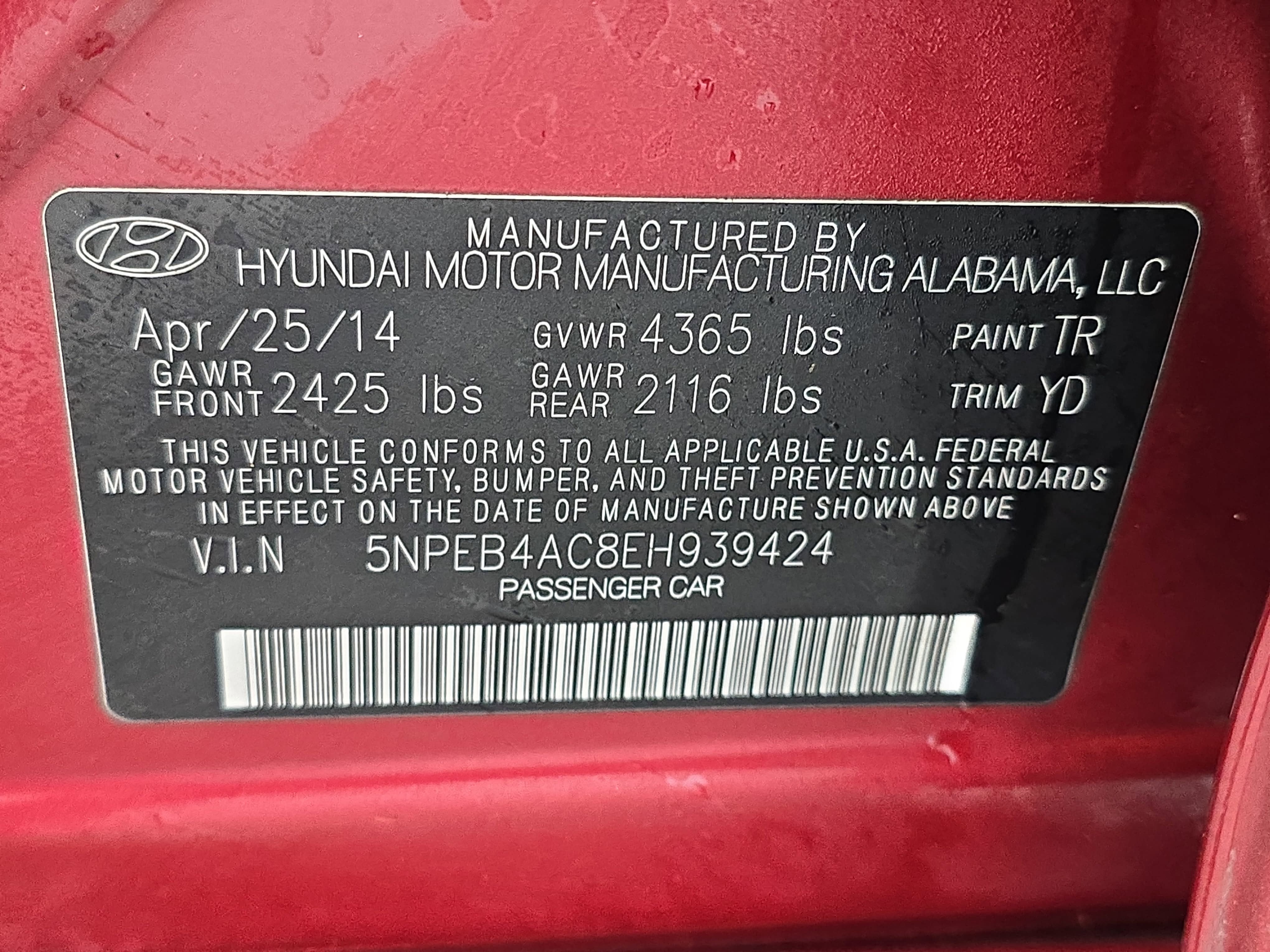 2014 Hyundai Sonata GLS