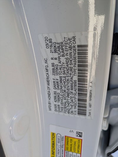 2020 Honda Accord Sedan LX