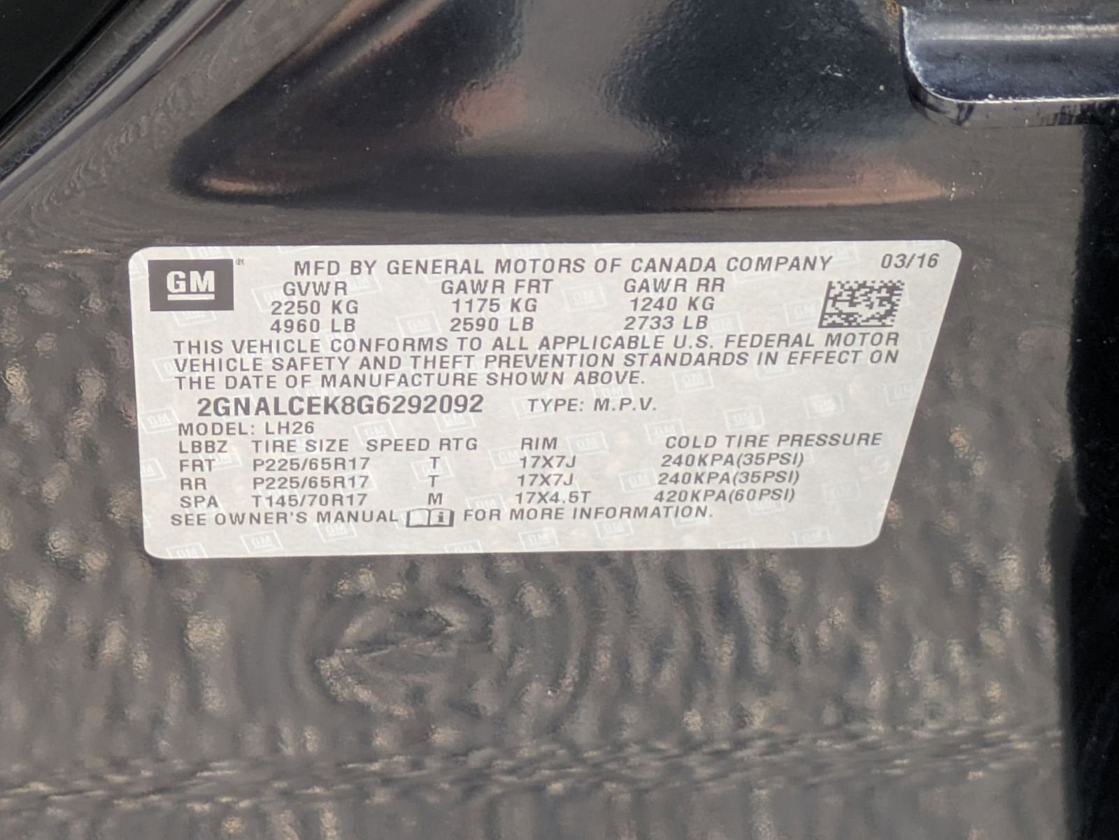 2016 Chevrolet Equinox LT