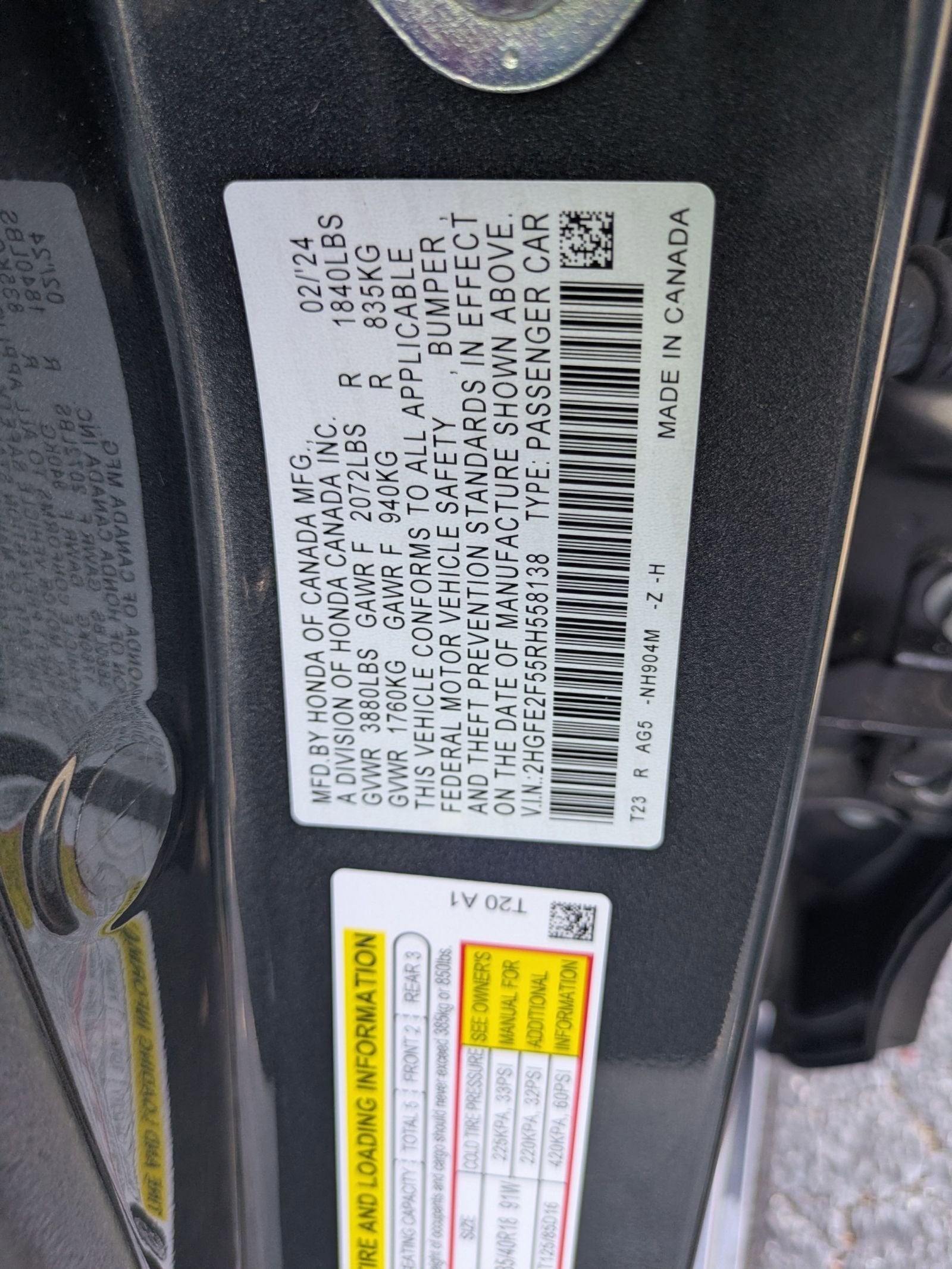 2024 Honda Civic Sedan Sport