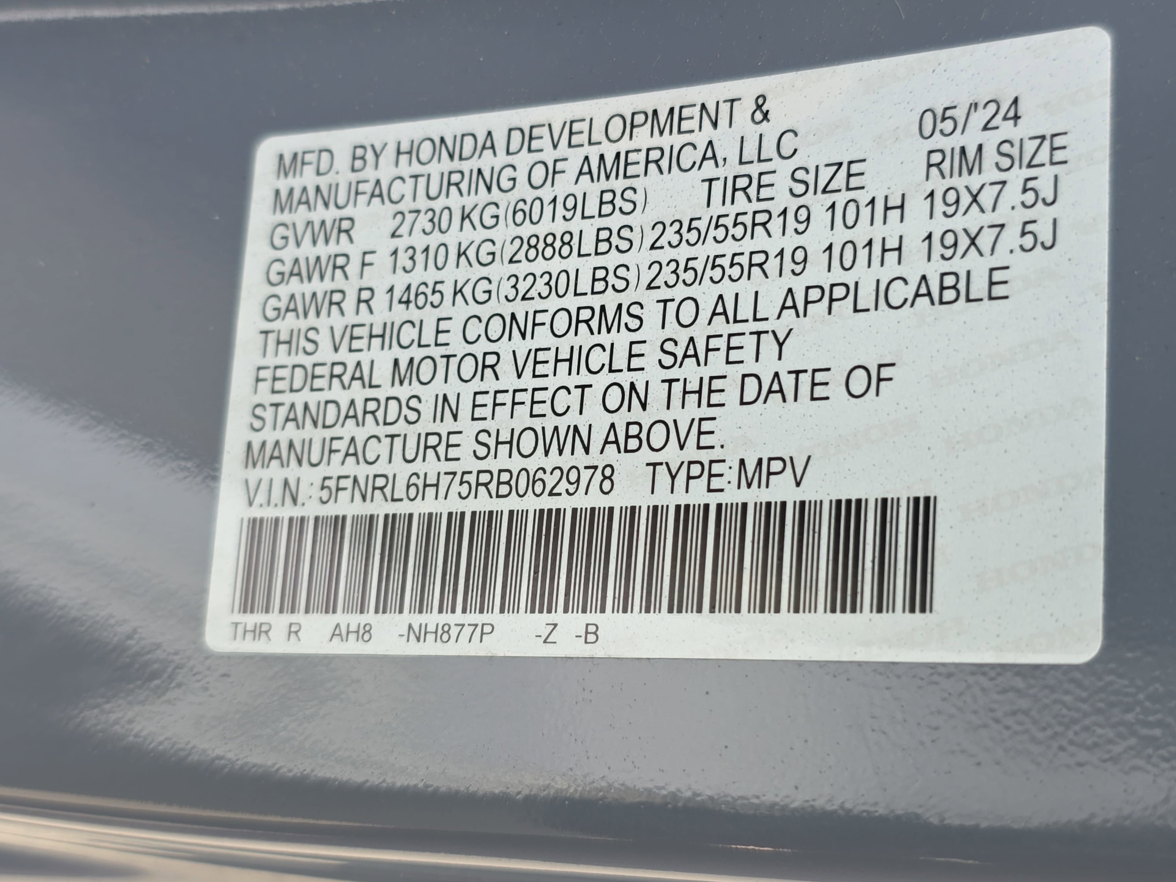 2024 Honda Odyssey Sport