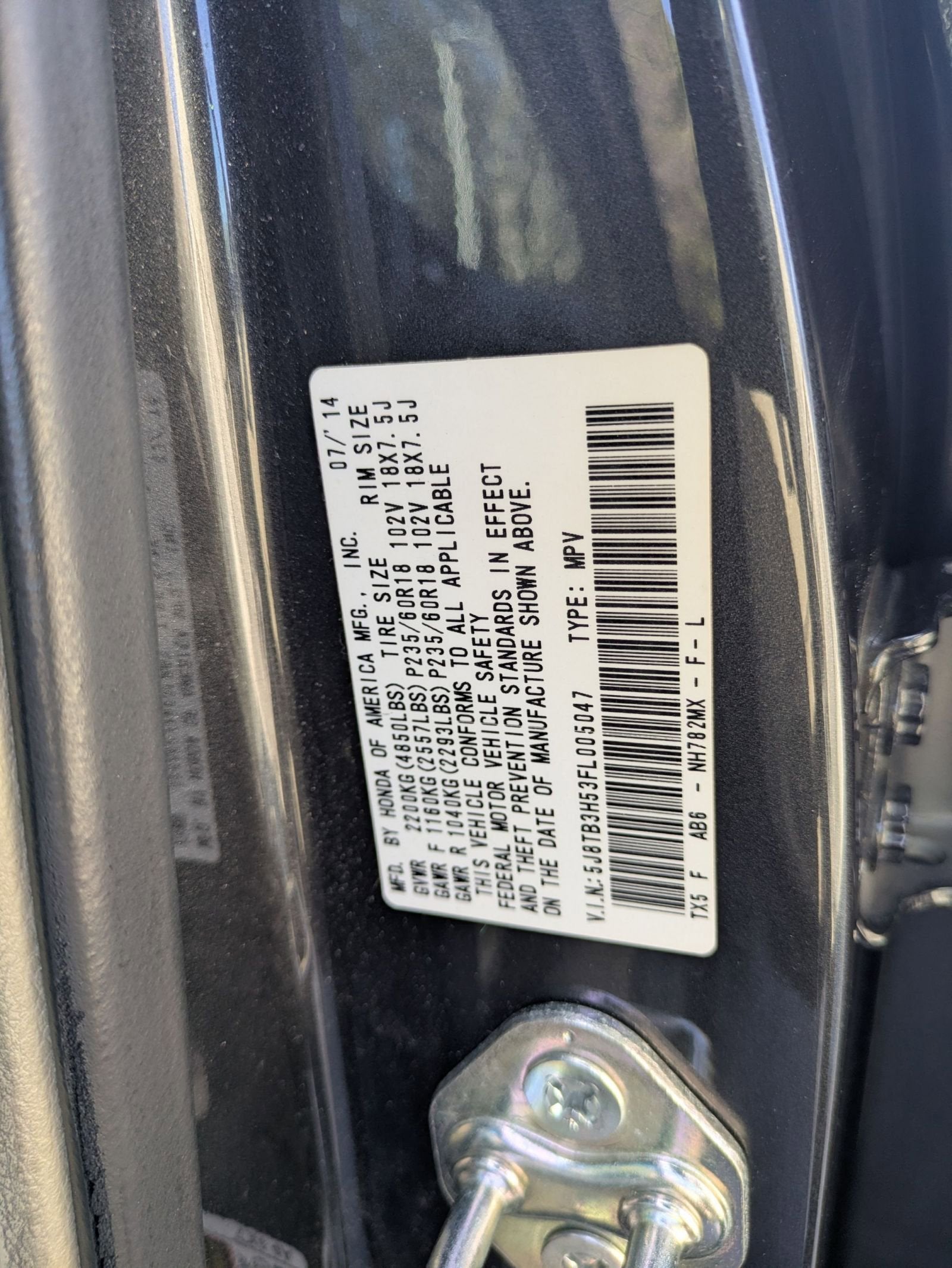 2015 Acura RDX Tech Pkg