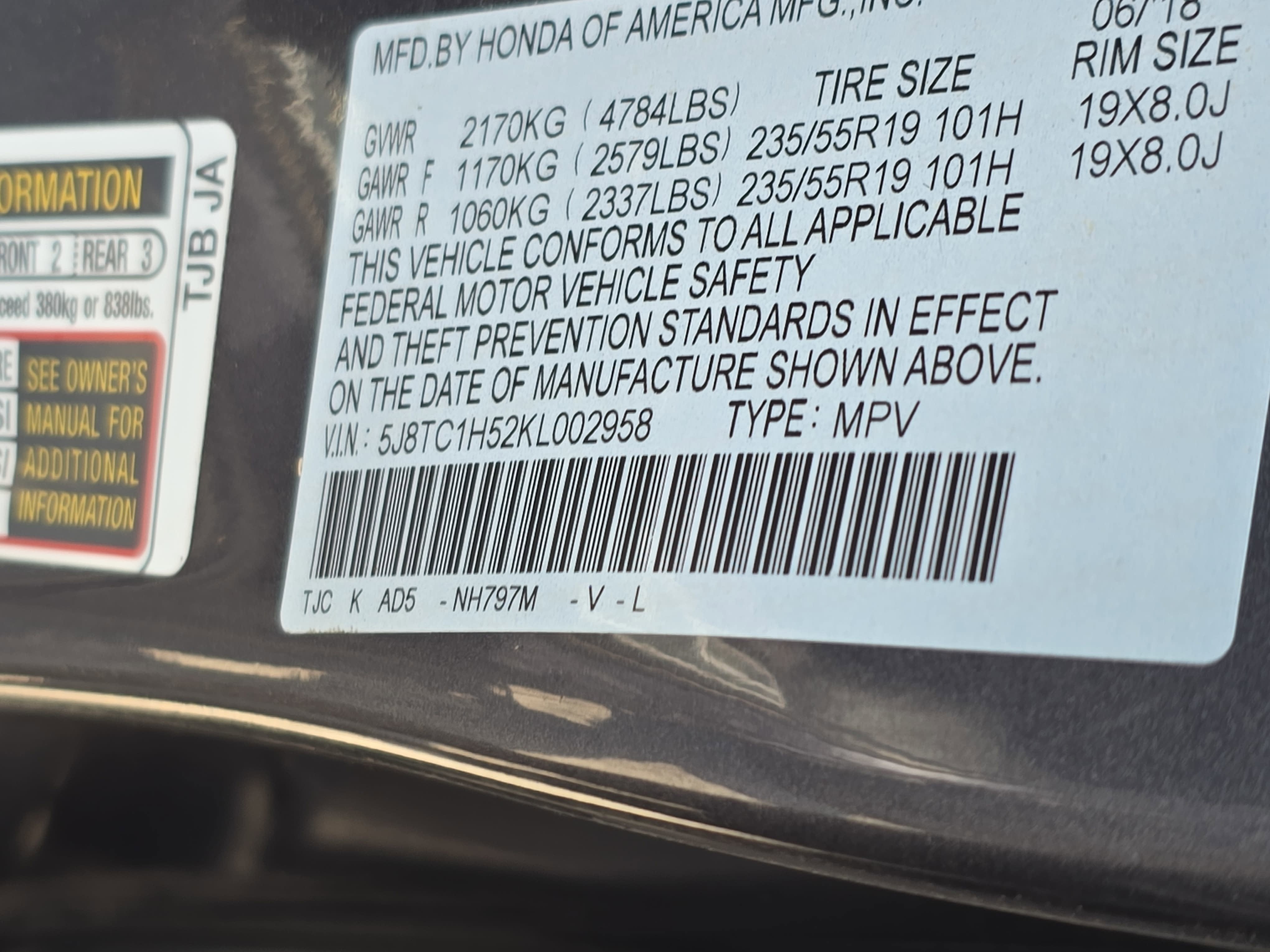 2019 Acura RDX w/Technology Pkg