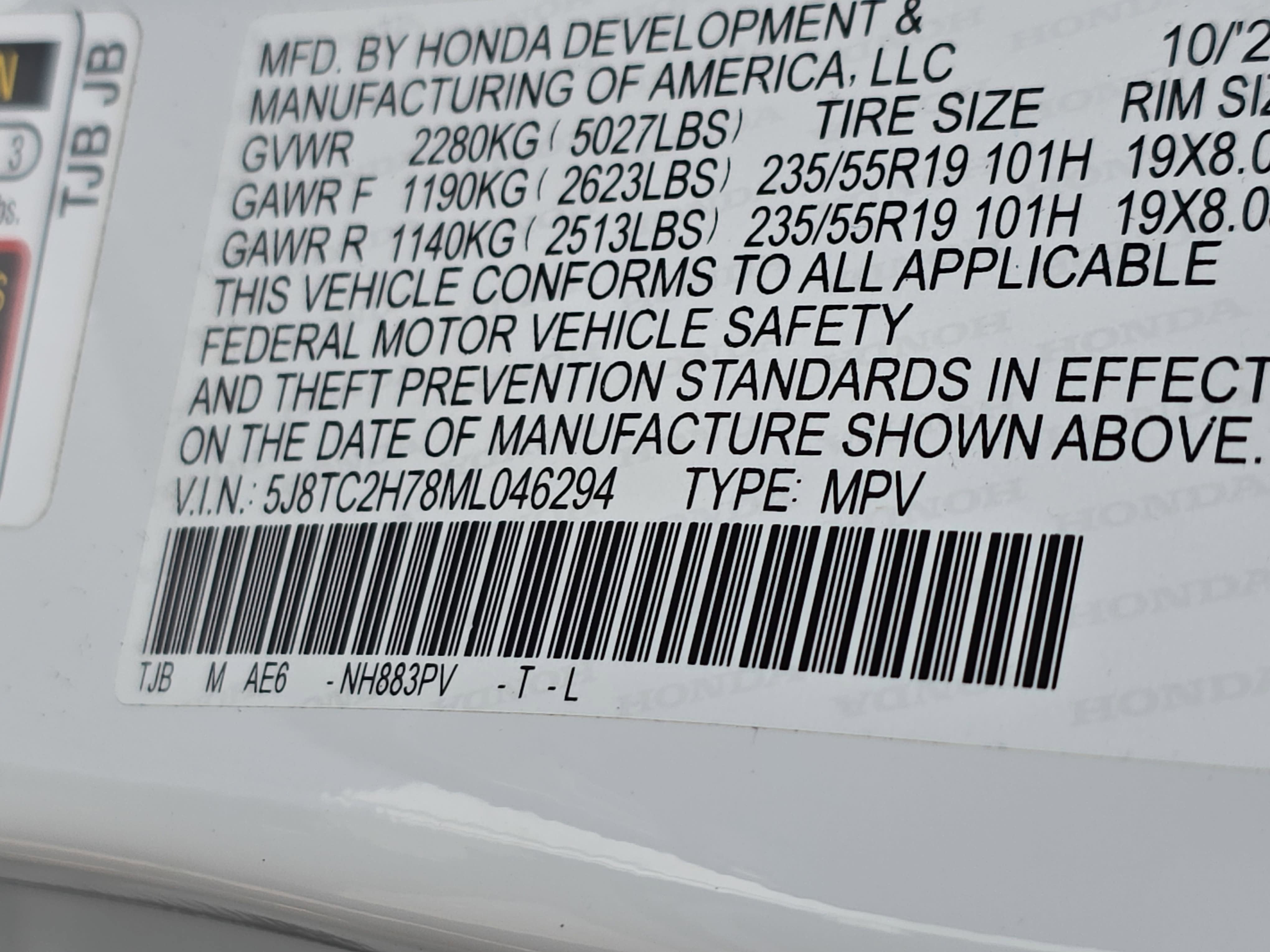 2021 Acura RDX w/Advance Package