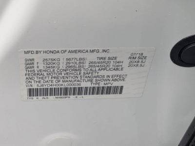 2019 Acura MDX w/Technology/A-Spec Pkg