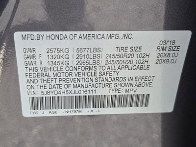 2018 Acura MDX w/Technology Pkg