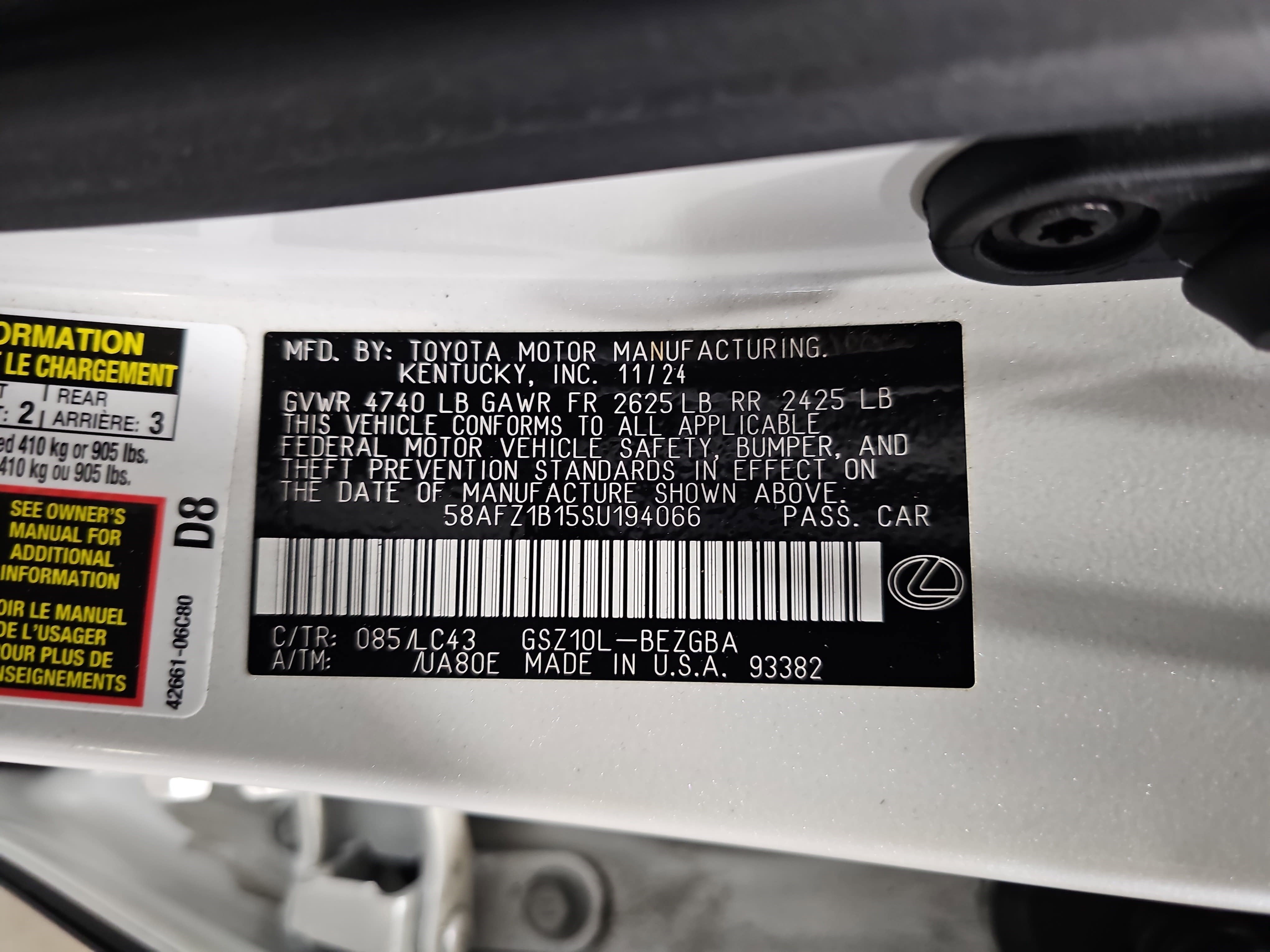 2025 Lexus ES ES 350 Ultra Luxury